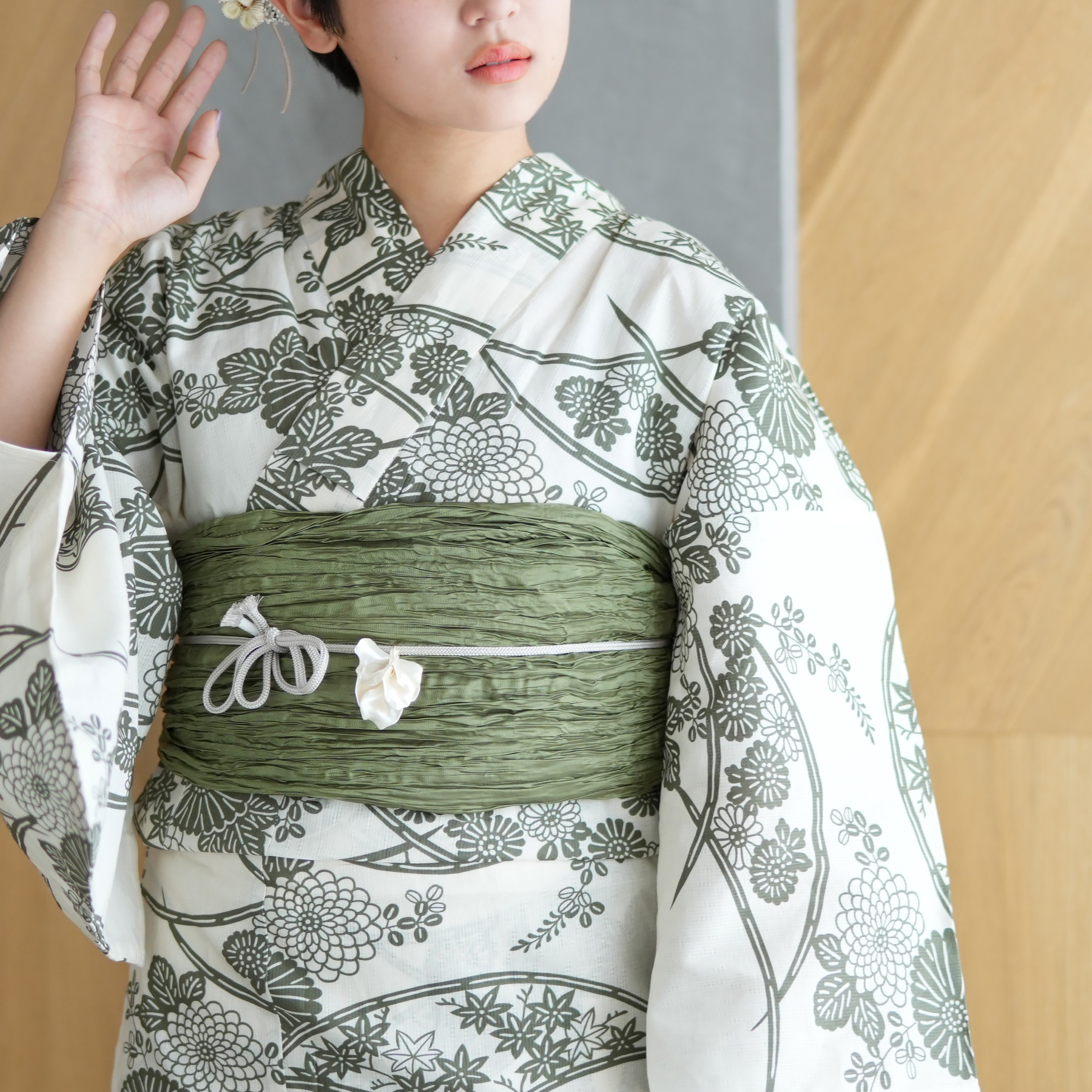 utatane 浴衣 レディース セット 高級変わり織 浴衣3点セット