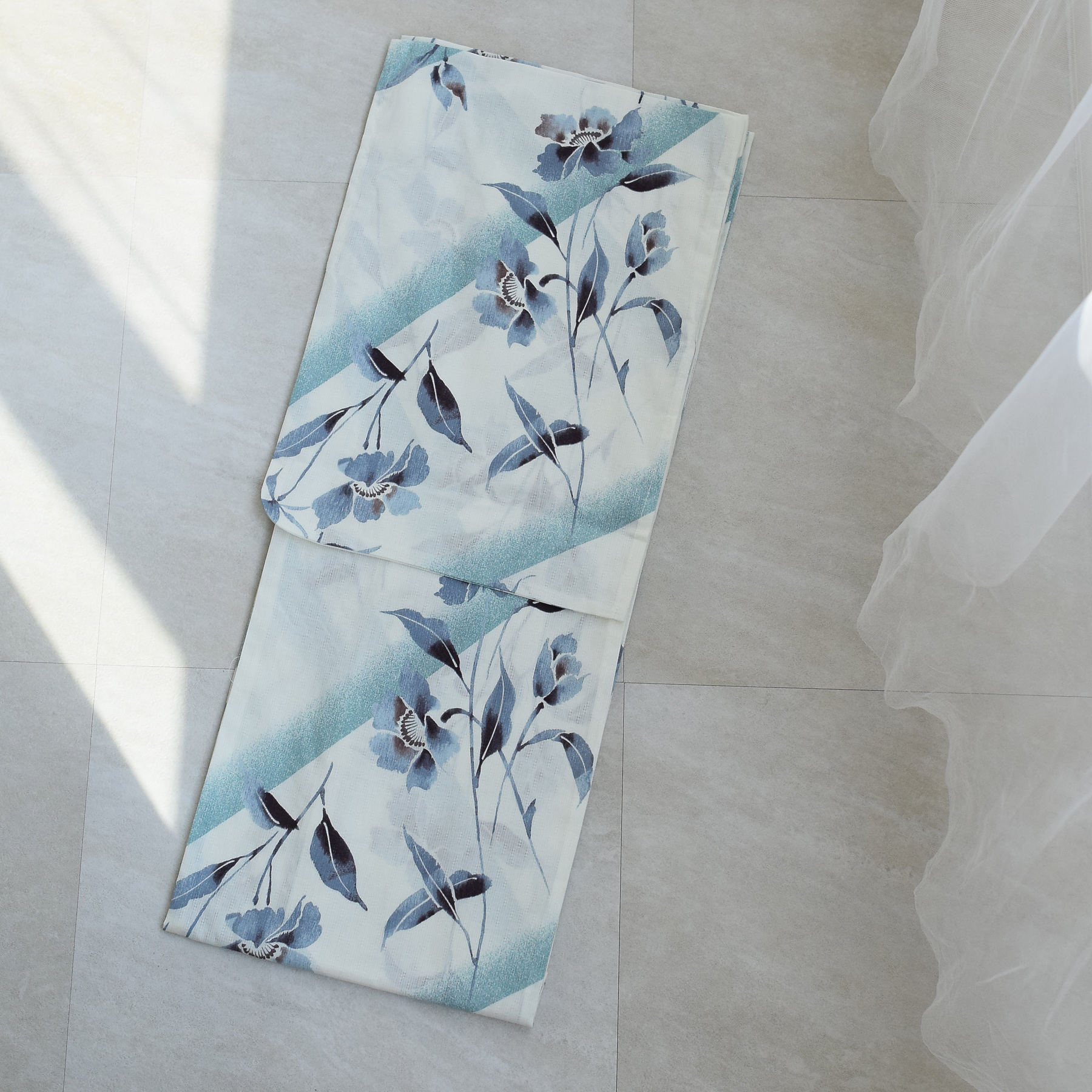 utatane 浴衣 レディース セット 高級変わり織 浴衣3点セット 淡い