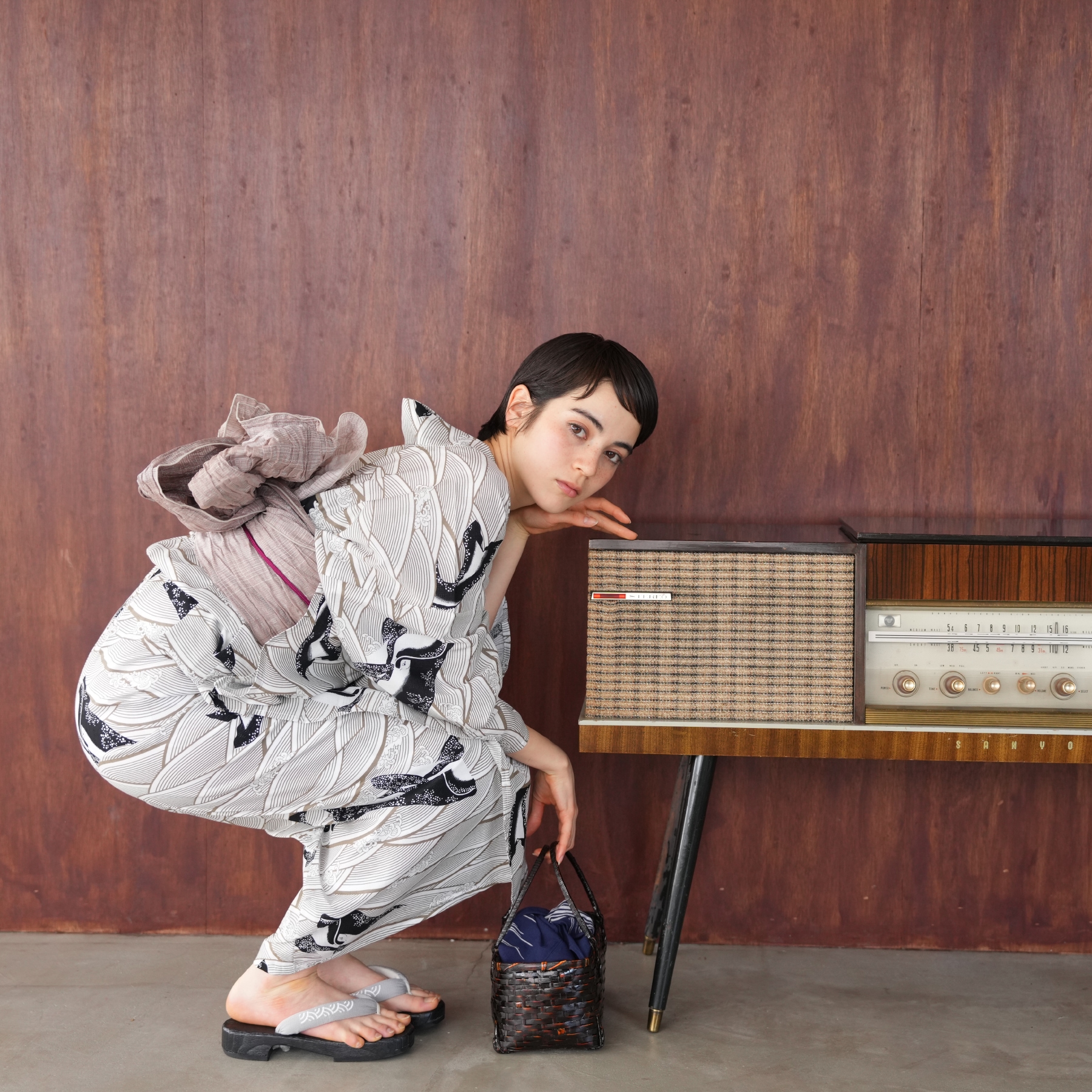 f*☆様 浴衣　セット ニコアンティーク　ウタタネ　未使用　帯　下駄　龍 utatane（ウタタネ）の「選べる浴衣3点セット ニコアンティーク