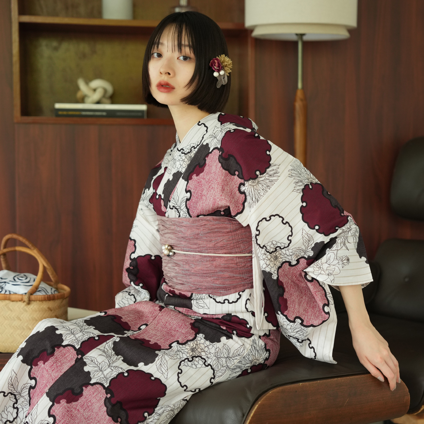 utatane 浴衣 レディース セット 高級変わり織 浴衣3点セット