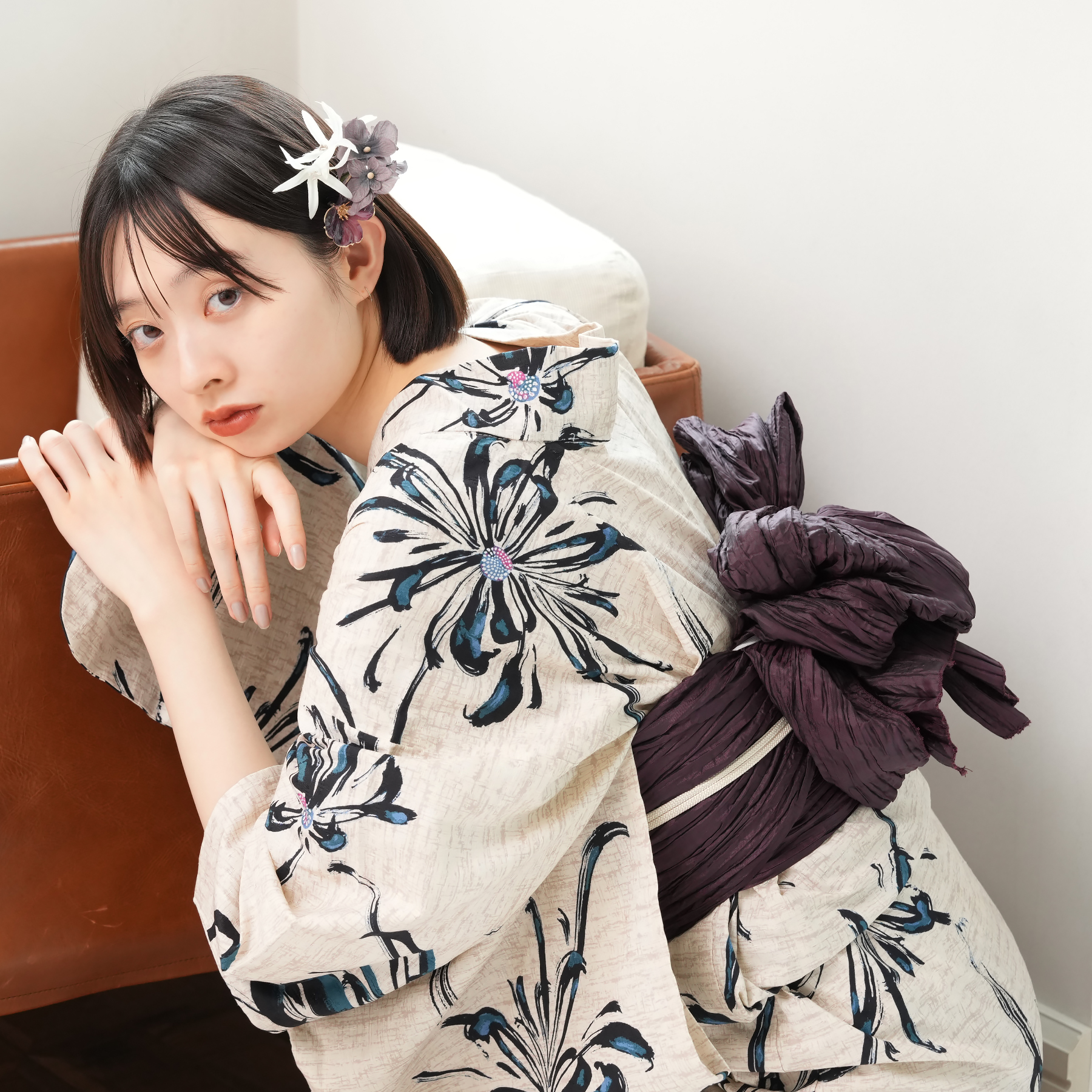 utatane 浴衣 レディース セット 高級変わり織 浴衣3点セット