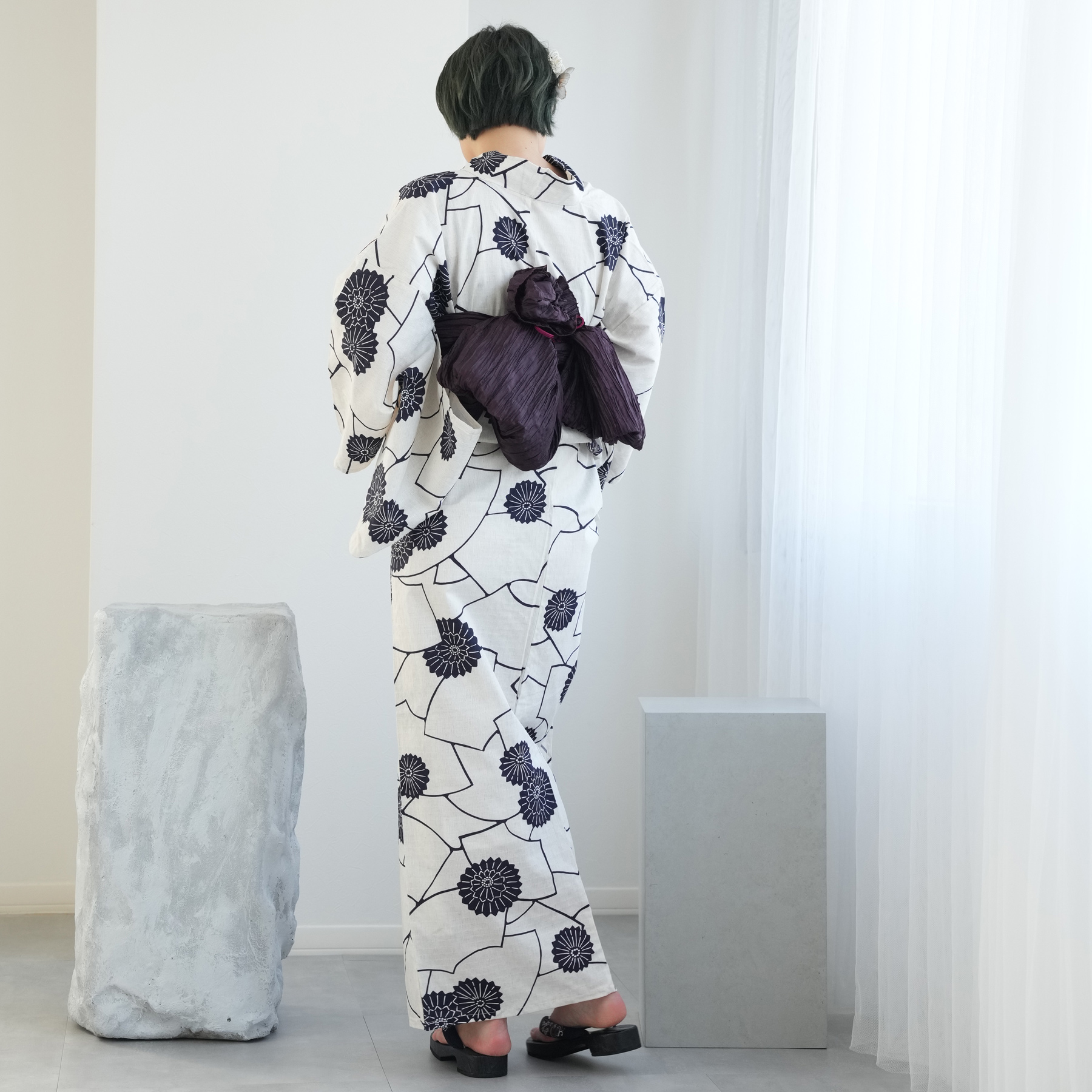 綱*迷様 浴衣3点セット ニコアンティーク　ウタタネ　未使用　ベージュ　龍　和柄 utatane - 浴衣3点セット utatane 新品未使用 レディース 龍の