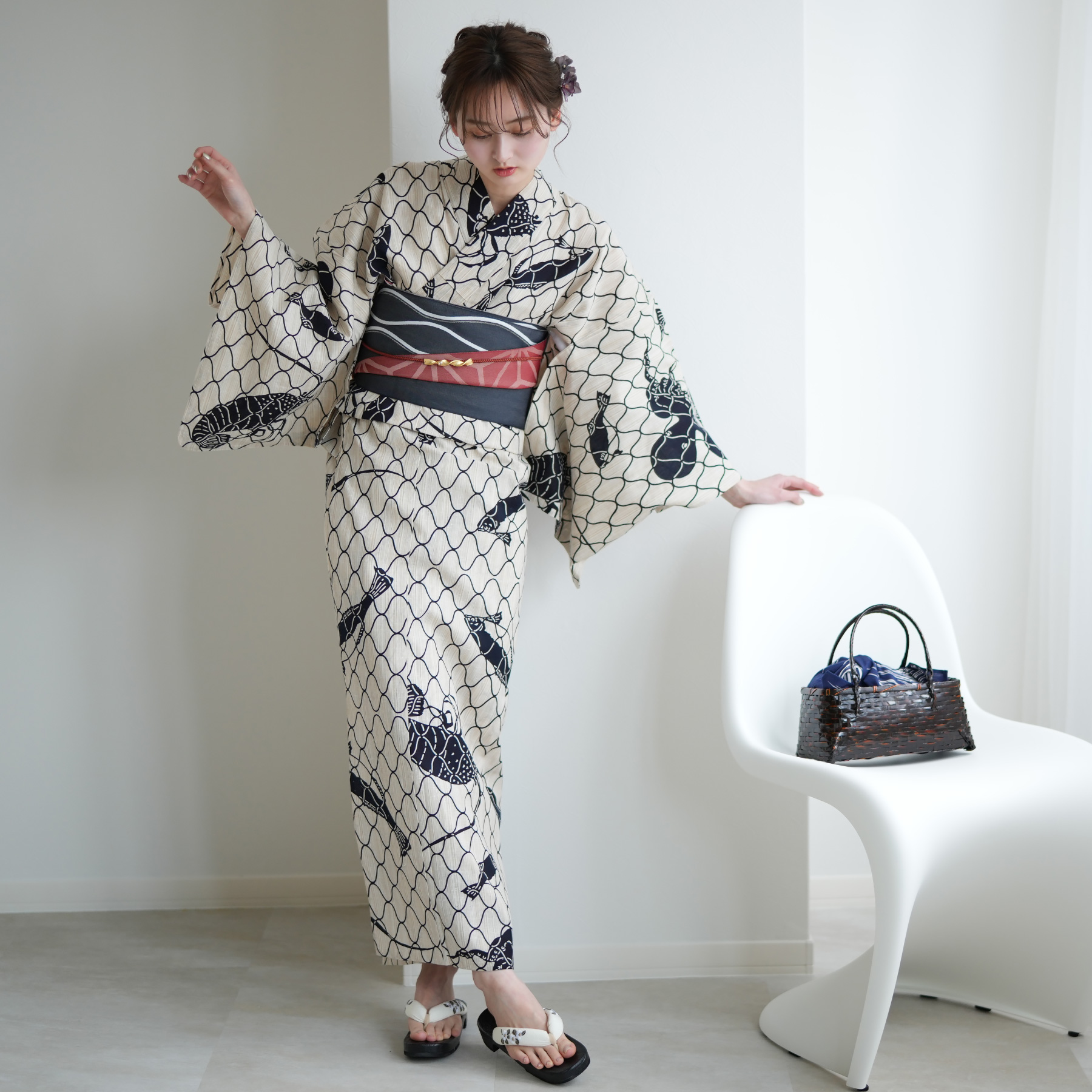 utatane 浴衣 レディース セット utatane×注染工房 浴衣3点
