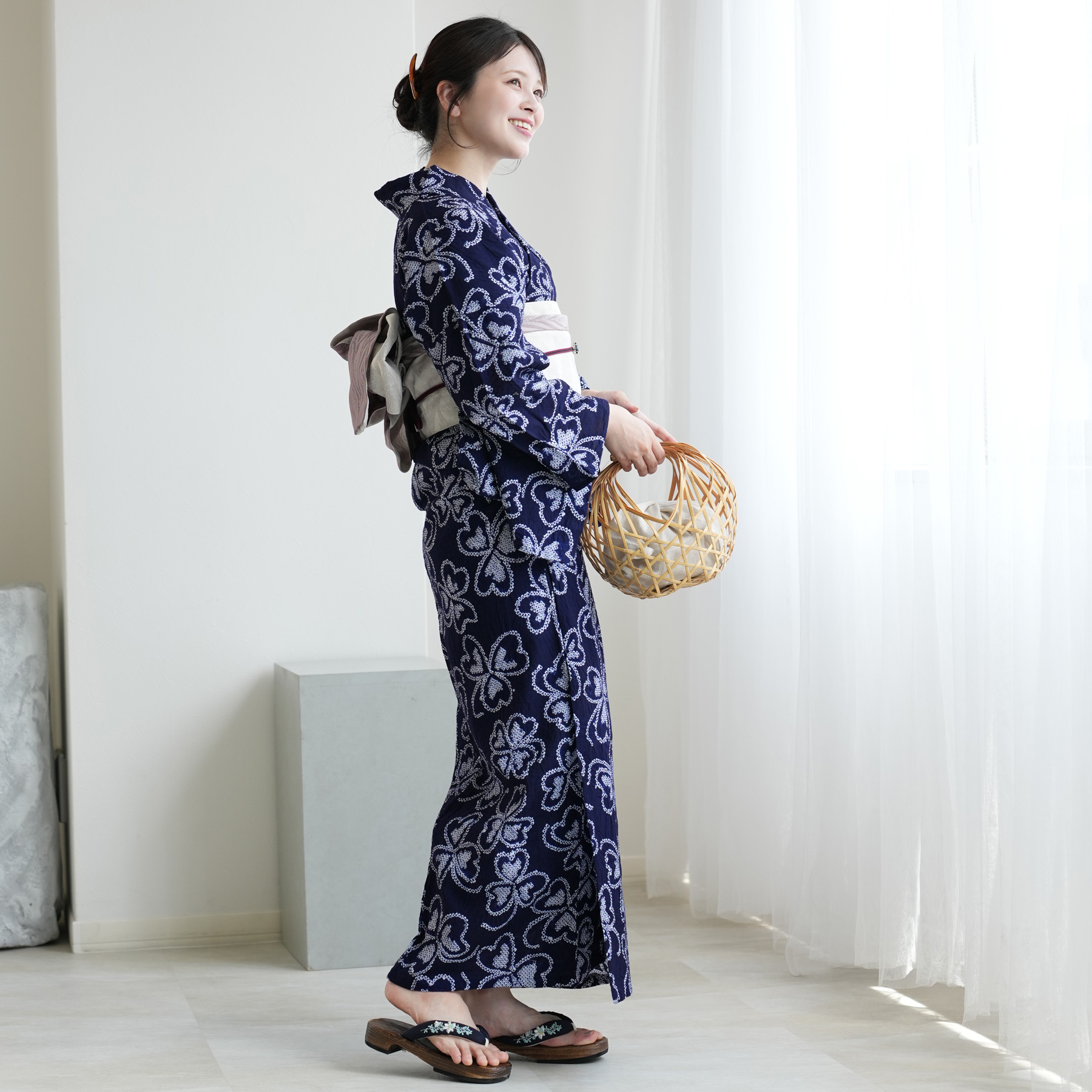 浴衣 レディース セット 有松絞り utata...の詳細画像2