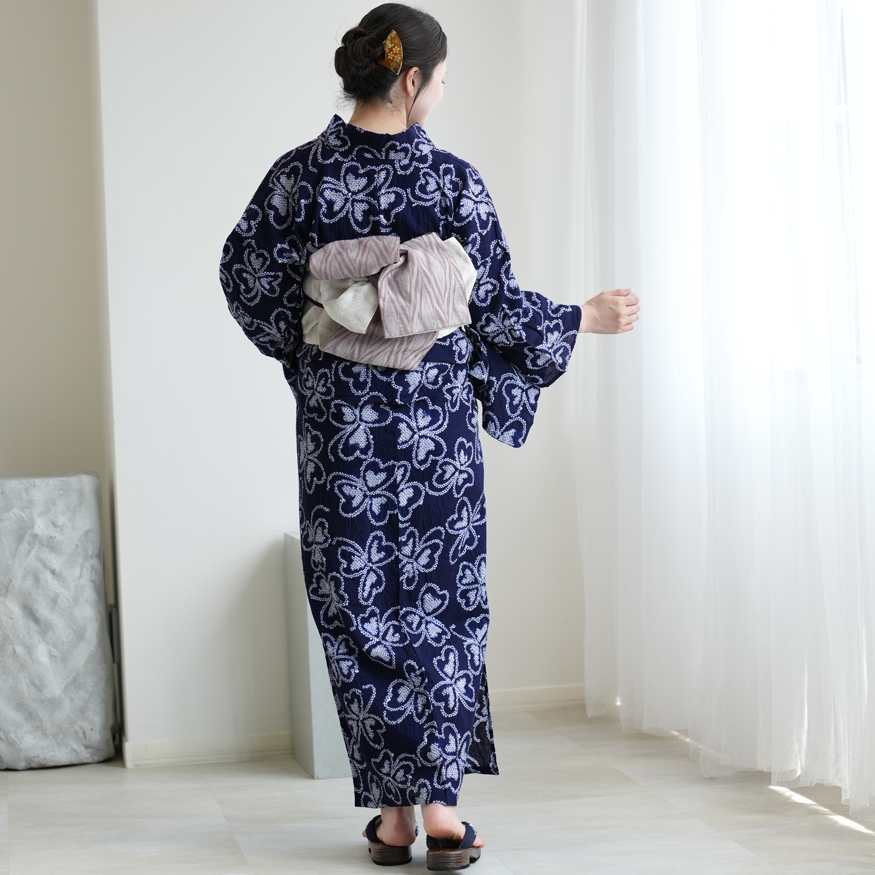浴衣 レディース セット 有松絞り utata...の詳細画像3