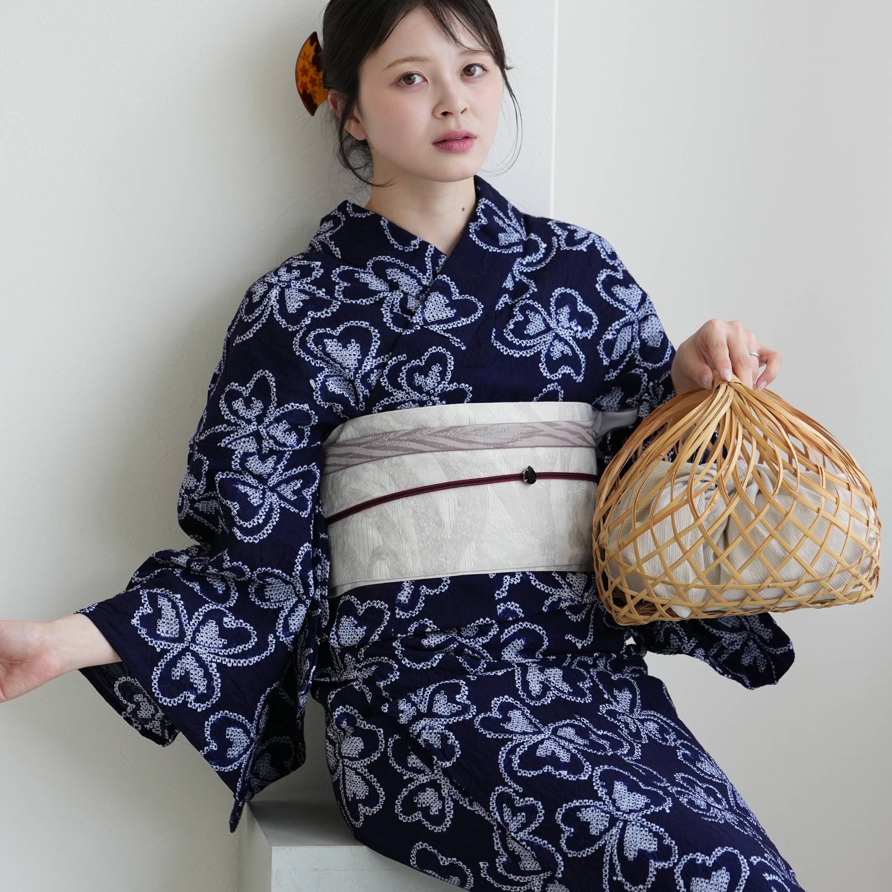 浴衣 レディース セット 有松絞り utata...の詳細画像5