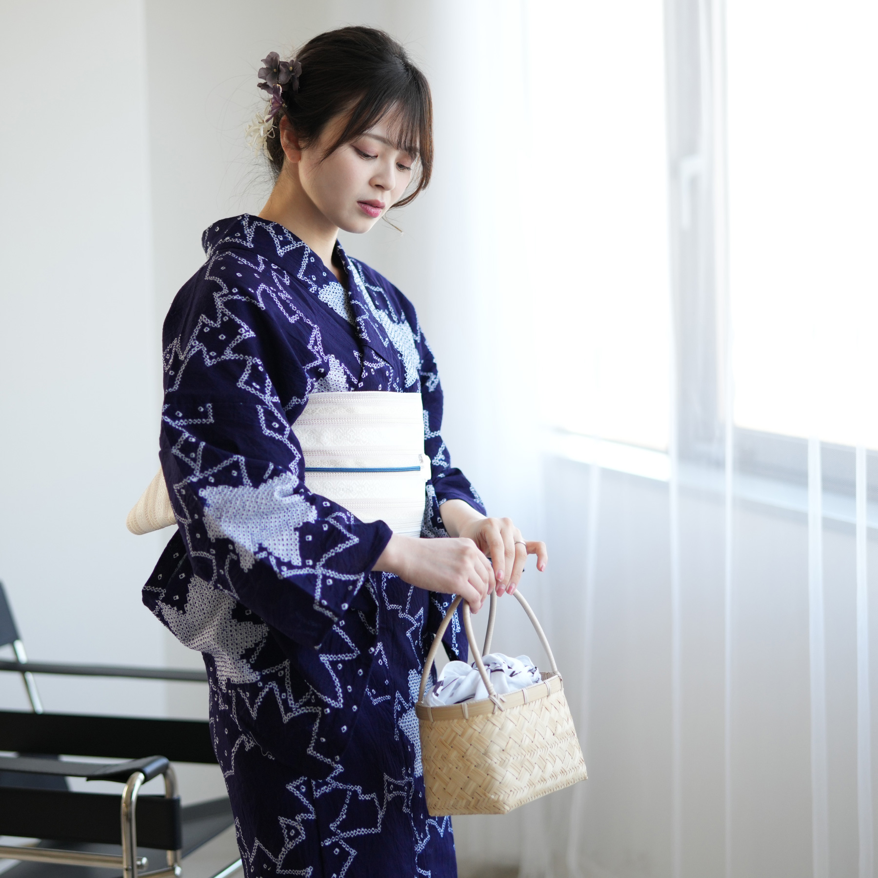 浴衣　藍染　総絞り　大人女性 楽天市場】浴衣 藍染 絞りの通販