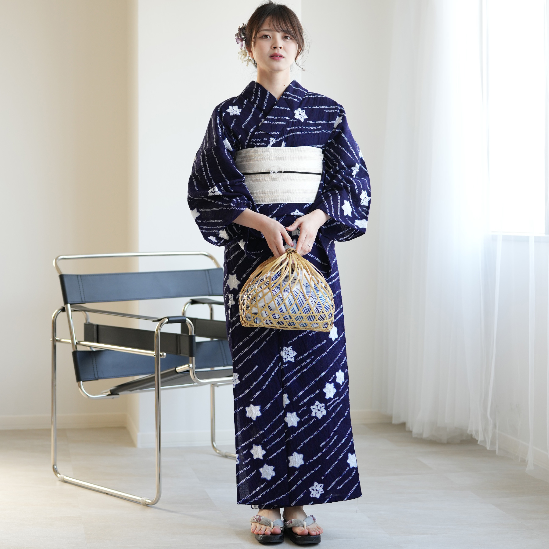 有松絞り　ビッグサイズ高級婦人浴衣 有松絞り ビッグサイズ高級婦人浴衣 レディース - 着物・浴衣