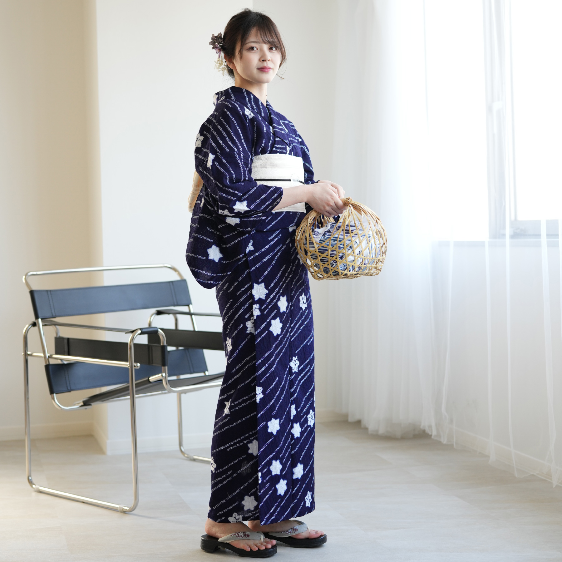 【美品】有松絞り　浴衣① 美品！一部しつけつき 有松絞り 浴衣 本絞り 有松鳴海 高級浴衣