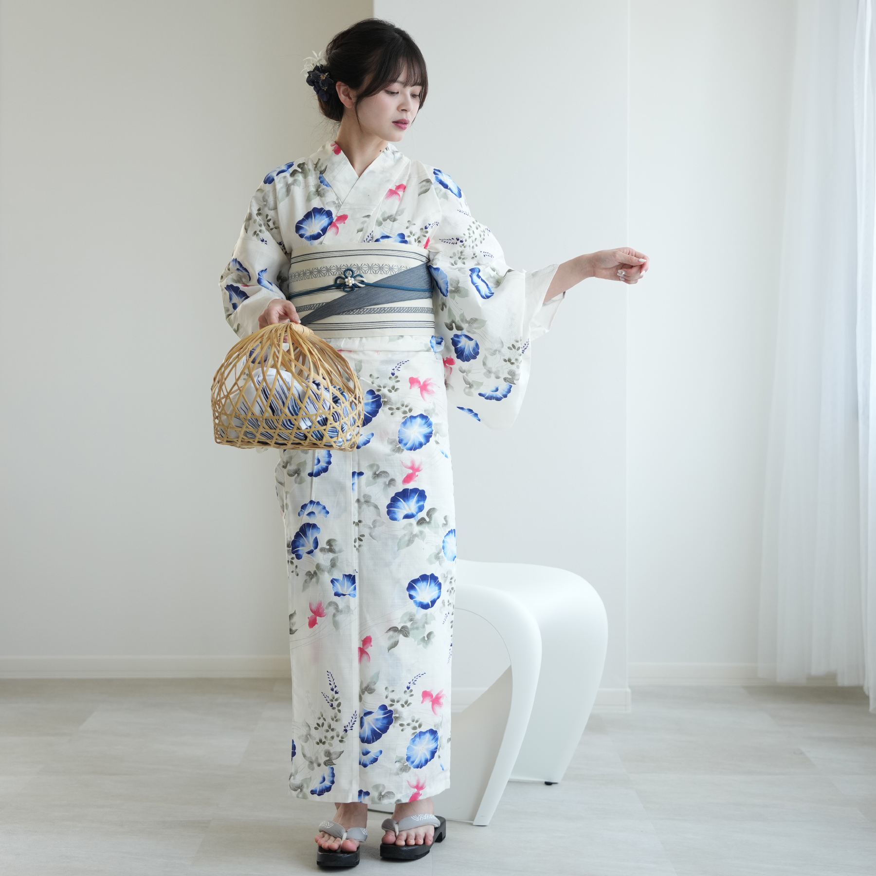 ゆかたん。様おまとめ3点セット 楽天市場】【utatane 高級変わり織 浴衣3点セット オフホワイト