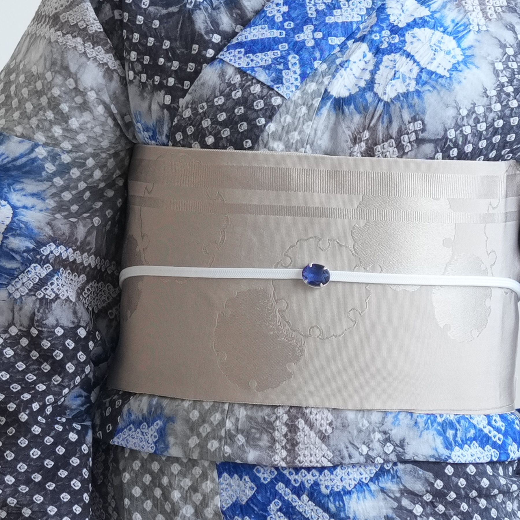 utatane 浴衣 レディース セット 有松絞り 浴衣3点セット 墨色に