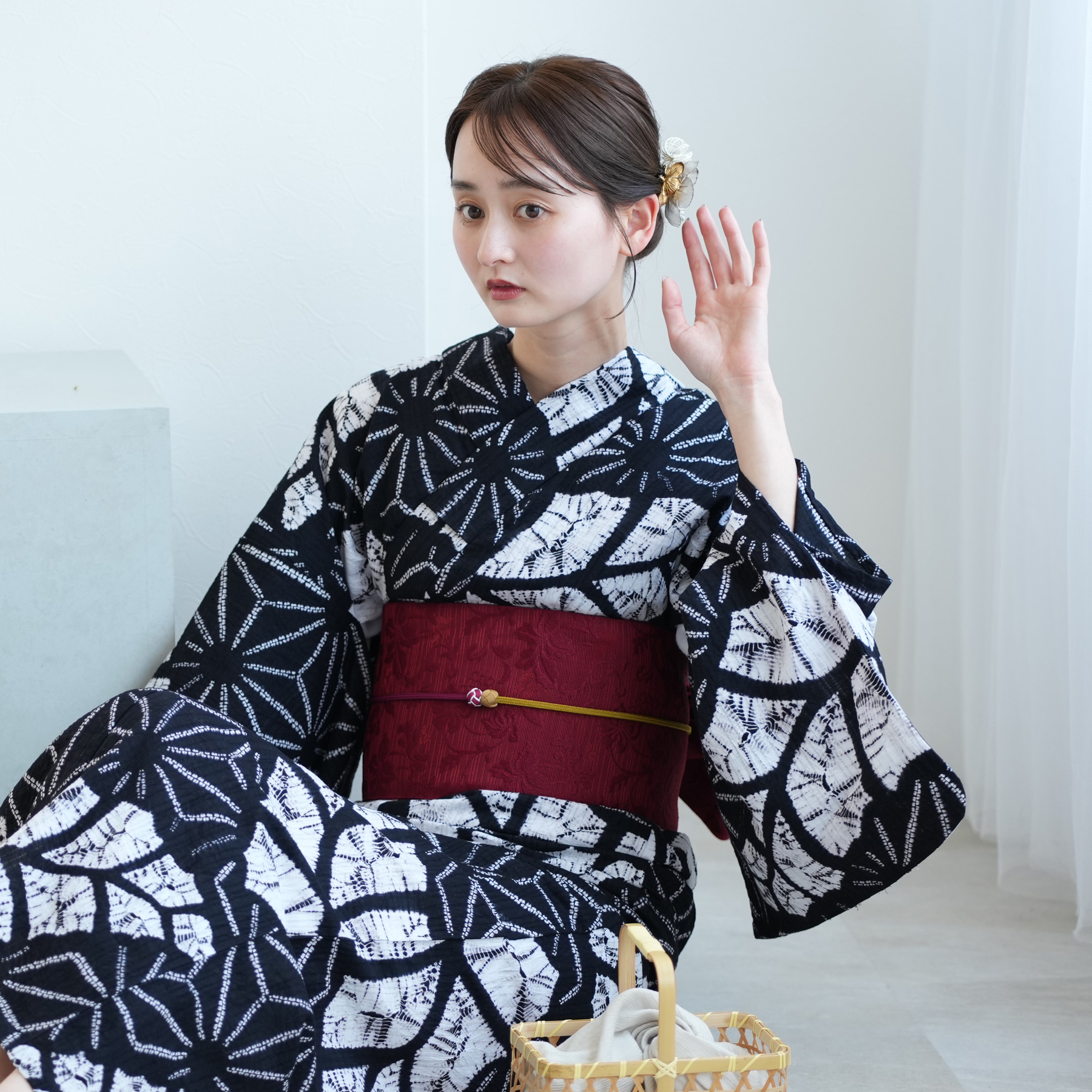 浴衣 単品 女性用 本場 有松 絞り 綿100％ 黒色 NO41916 浴衣 単品 女性用 本場 有松 絞り 綿100％ 黒色 NO41916 - メルカリ