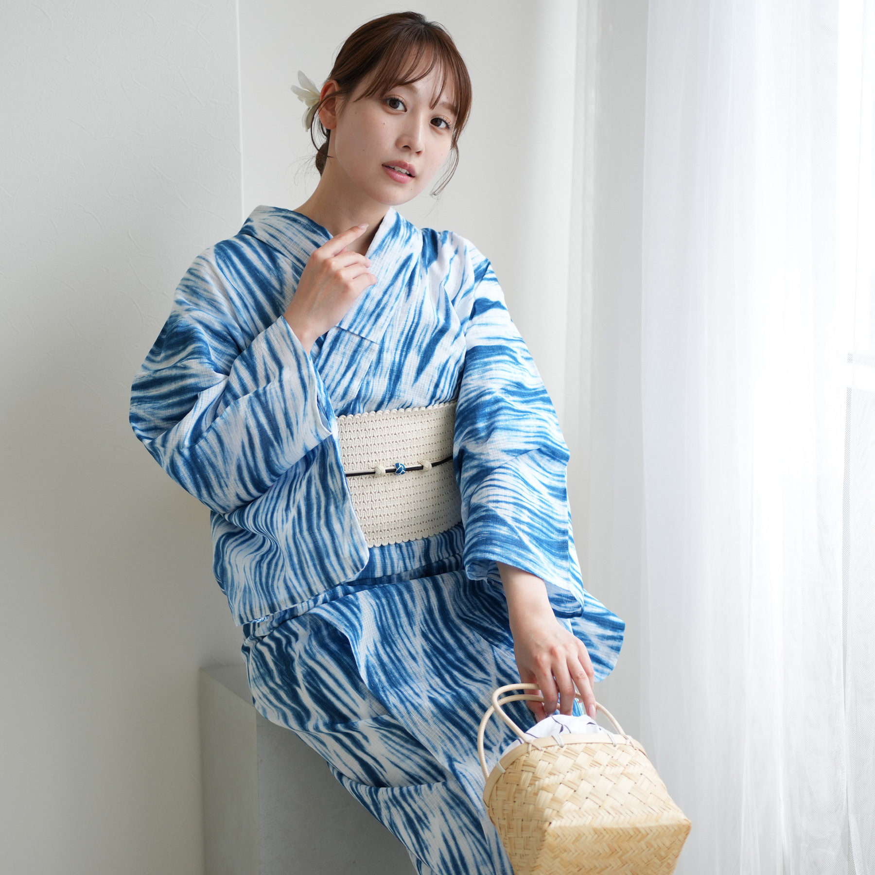 有松絞り　絞り浴衣　③ 浴衣通販 utatane - 有松絞り浴衣3点セット｜Yahoo!ショッピング