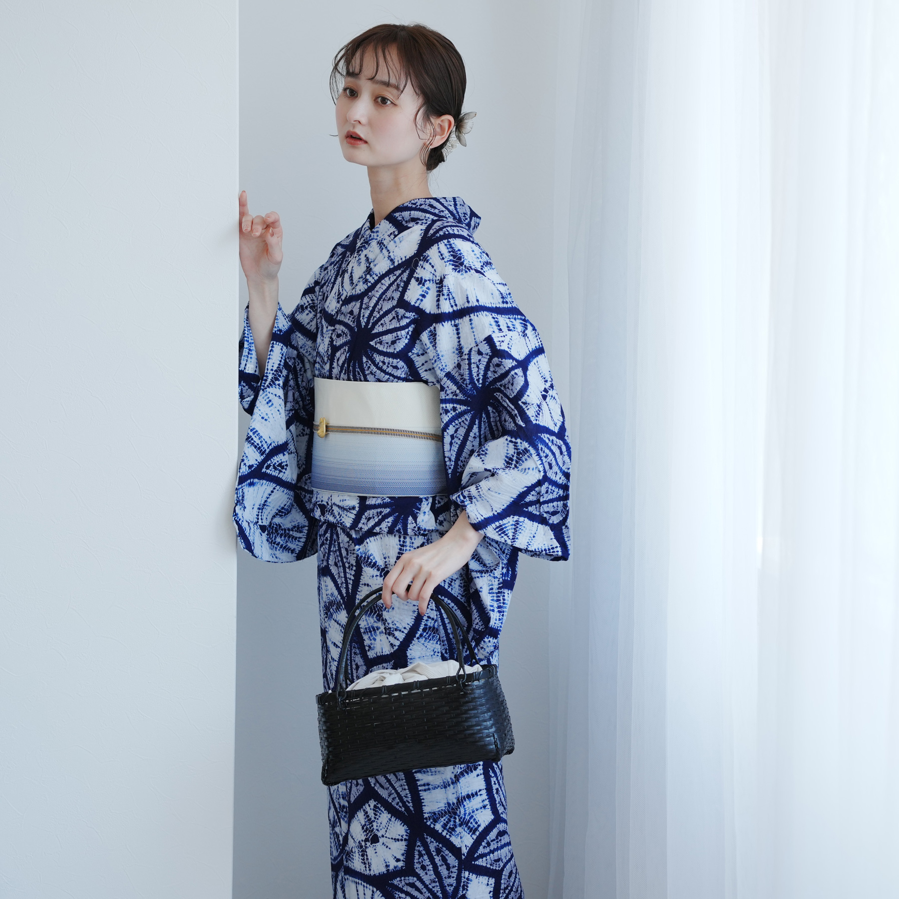 浴衣 レディース セット utatane 有松絞り 浴衣3点セット 絞り