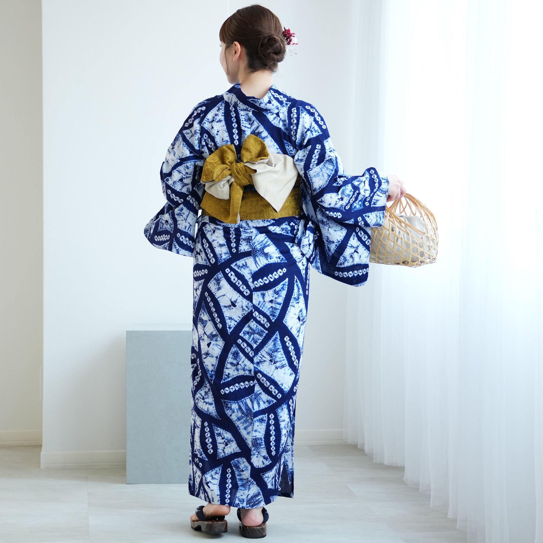 浴衣 レディース セット utatane 有松絞り 浴衣3点セット 絞り