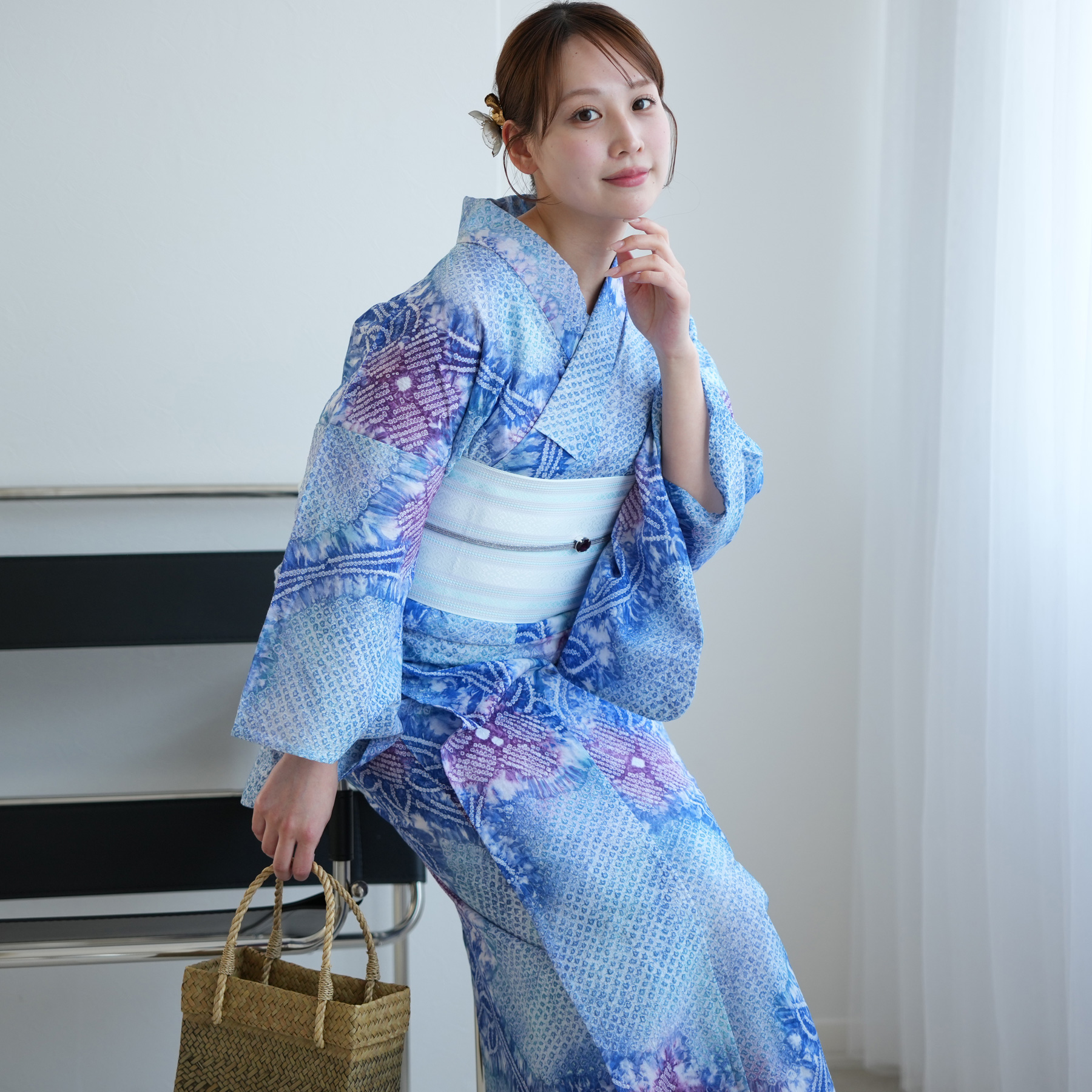 浴衣 レディース セット utatane 有松絞り 浴衣3点セット 涼風に