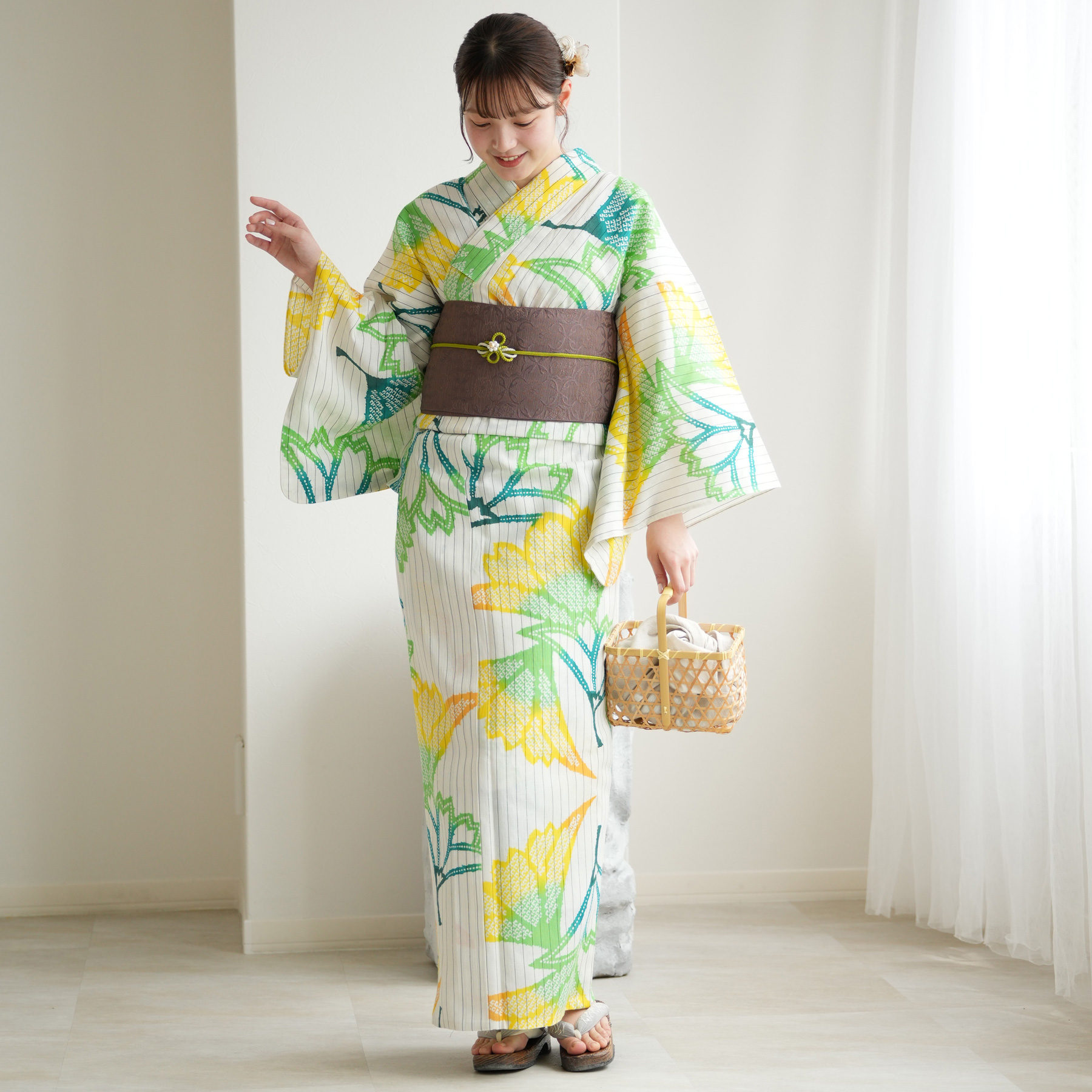 【値下げ】utatane ウタタネ 浴衣 きなりに光る黄金の蛍 浴衣（ALL） | utatane［公式］オンラインショップ