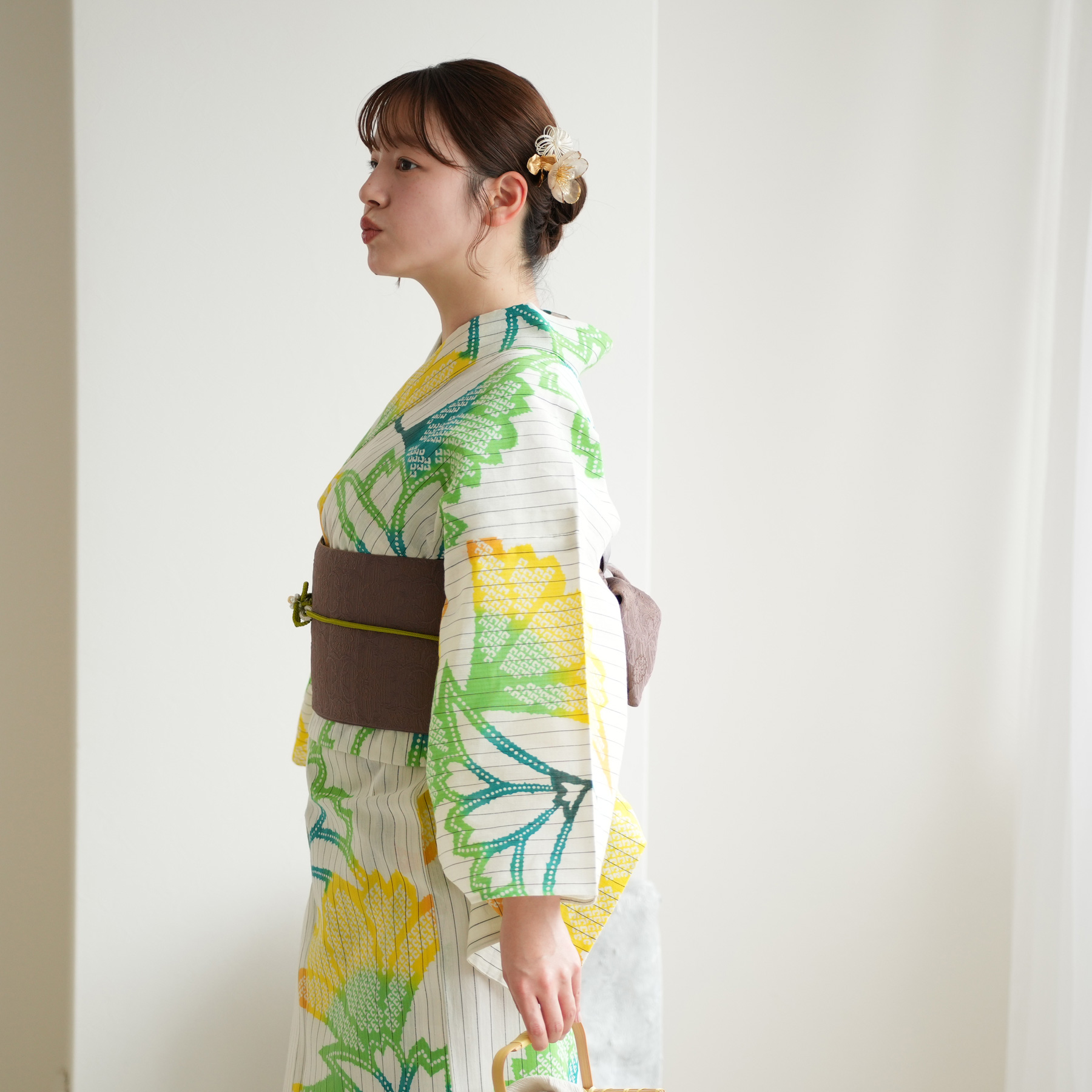 utatane 浴衣 レディース セット utatane×注染工房 浴衣3点セット 等間