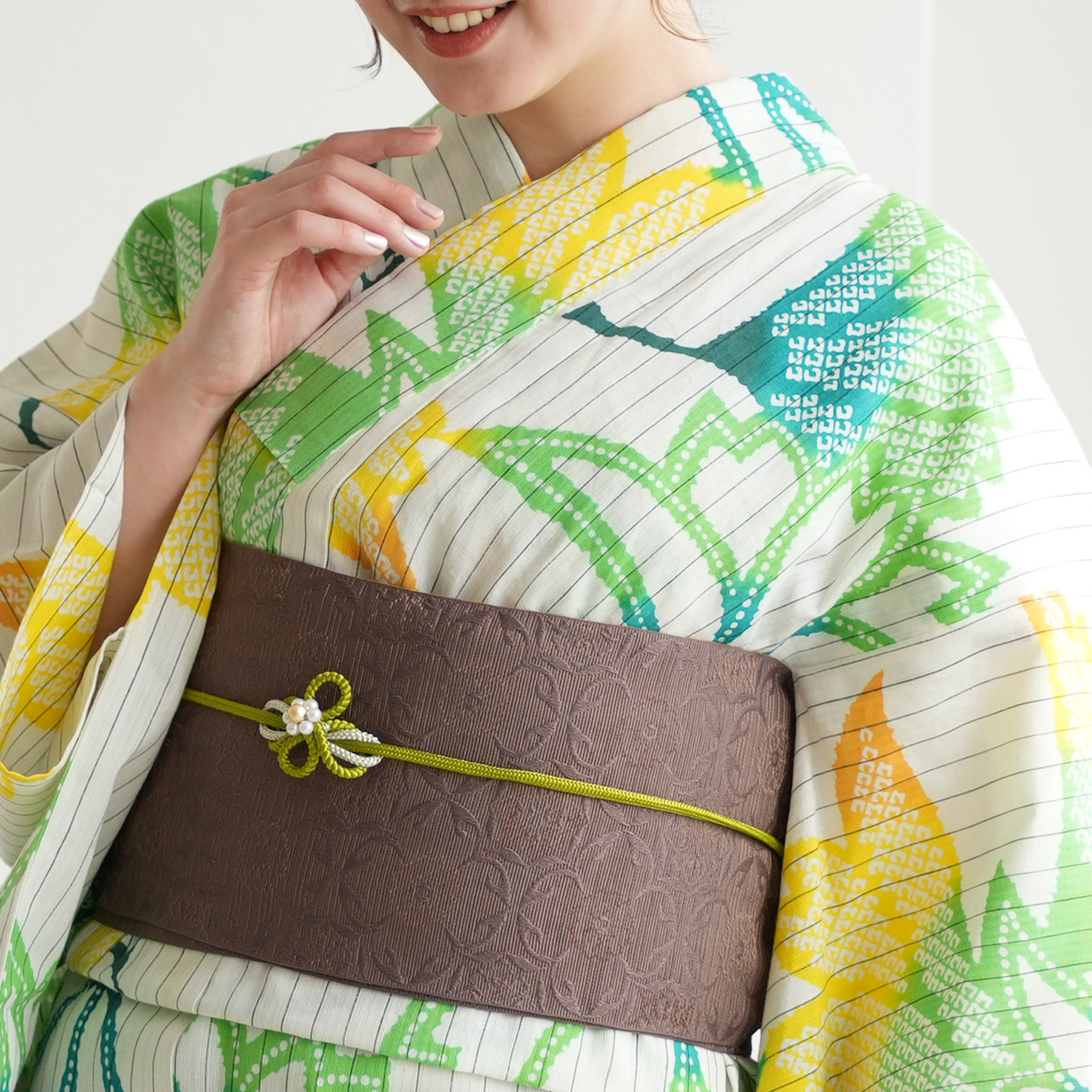 utatane 浴衣 レディース セット utatane×注染工房 浴衣3点セット 等間