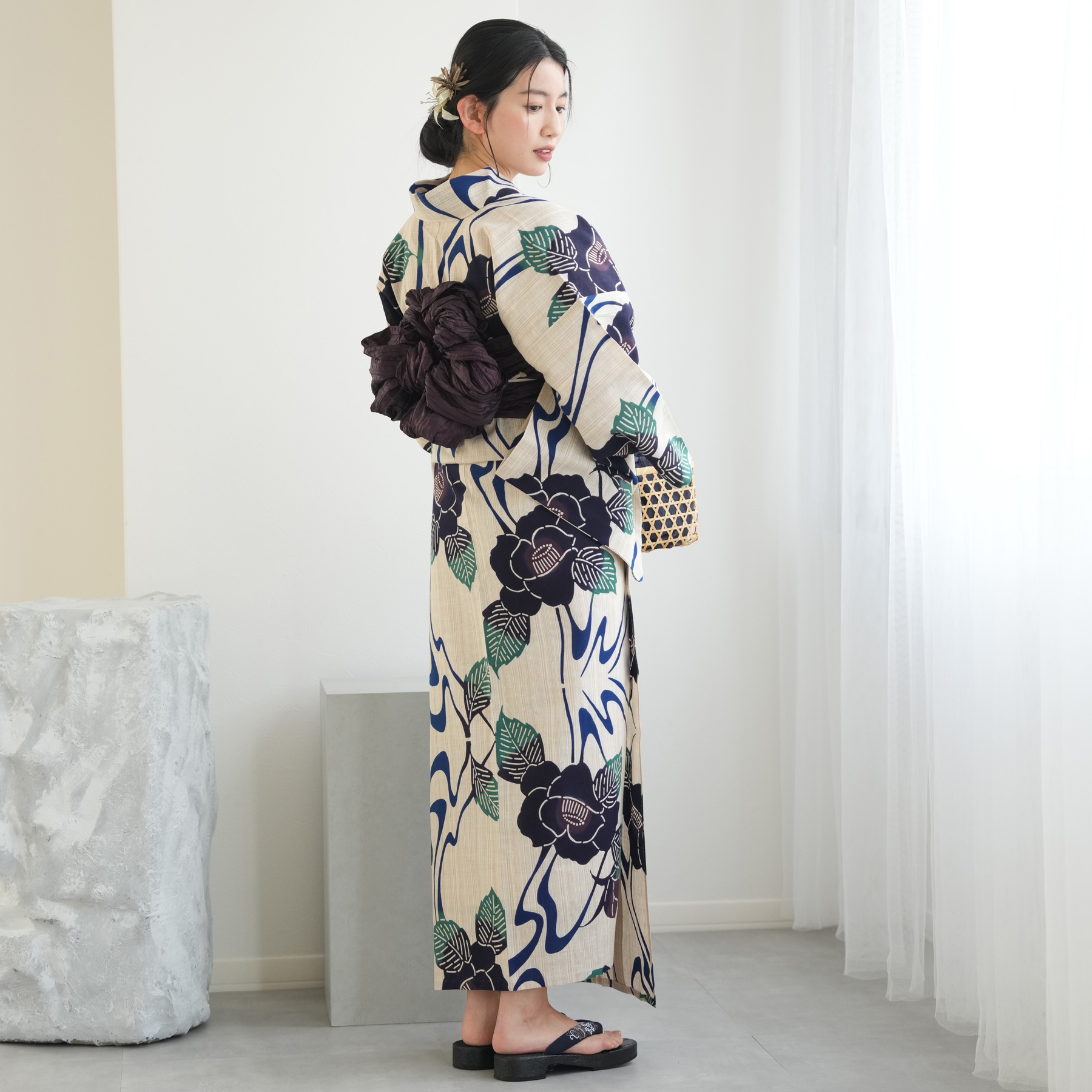 utatane 浴衣3点セット utatane 国内染色　完売品　新品　古典柄 utatane 浴衣 レディース セット utatane×注染工房 浴衣3点セット 染め