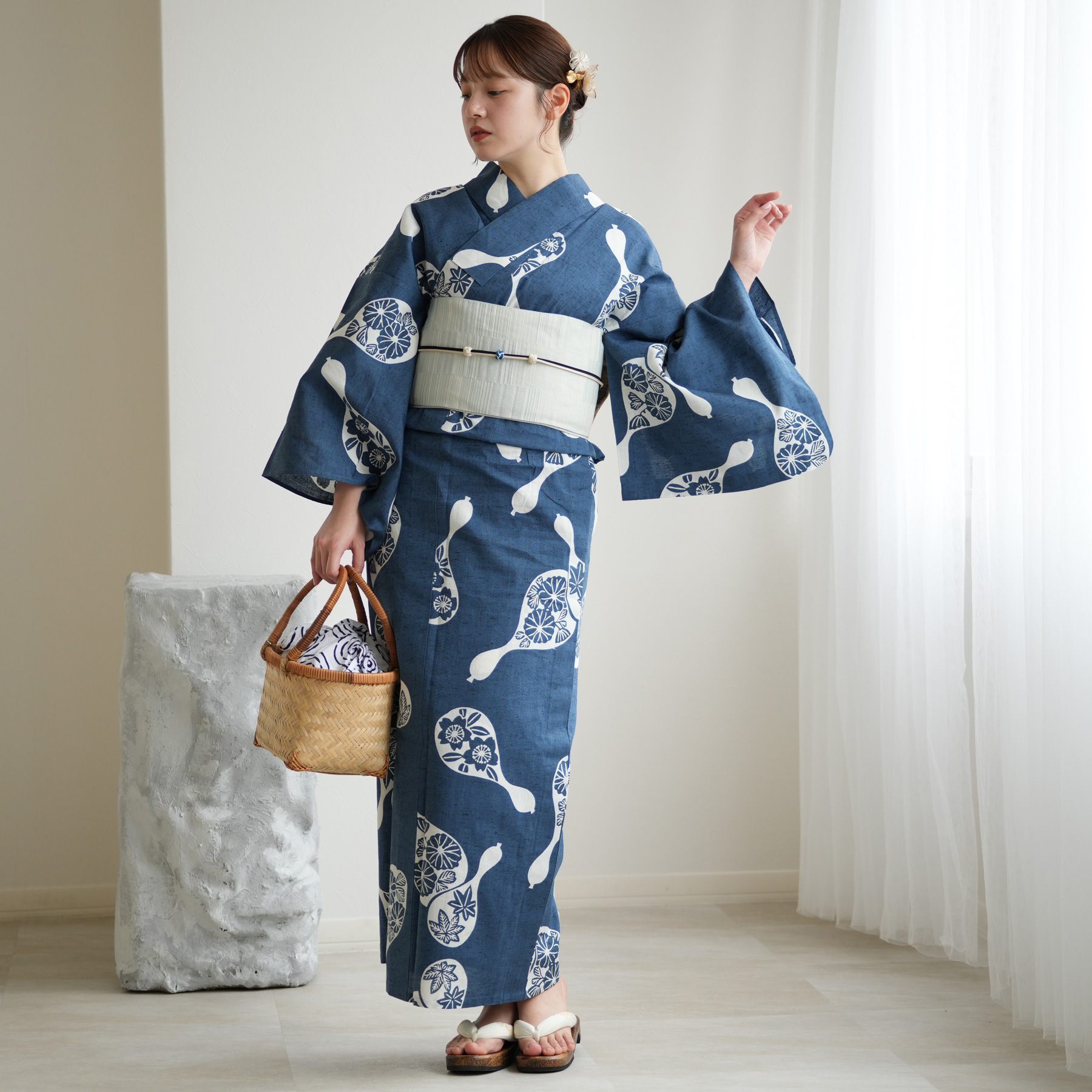 utatane 浴衣 レディース セット utatane×注染工房 浴衣3点セット 赤坂