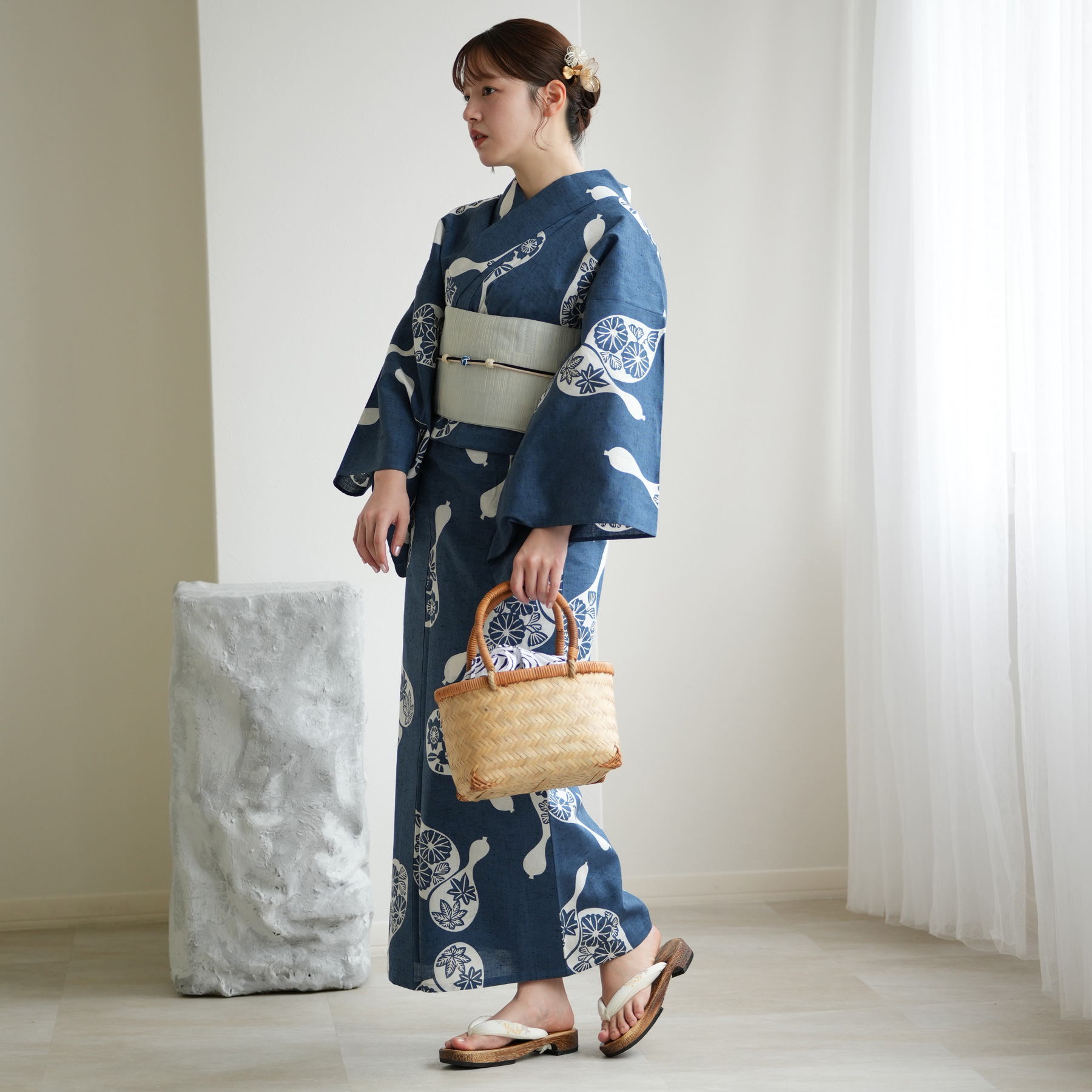 utatane 浴衣 レディース セット utatane×注染工房 浴衣3点セット 赤坂