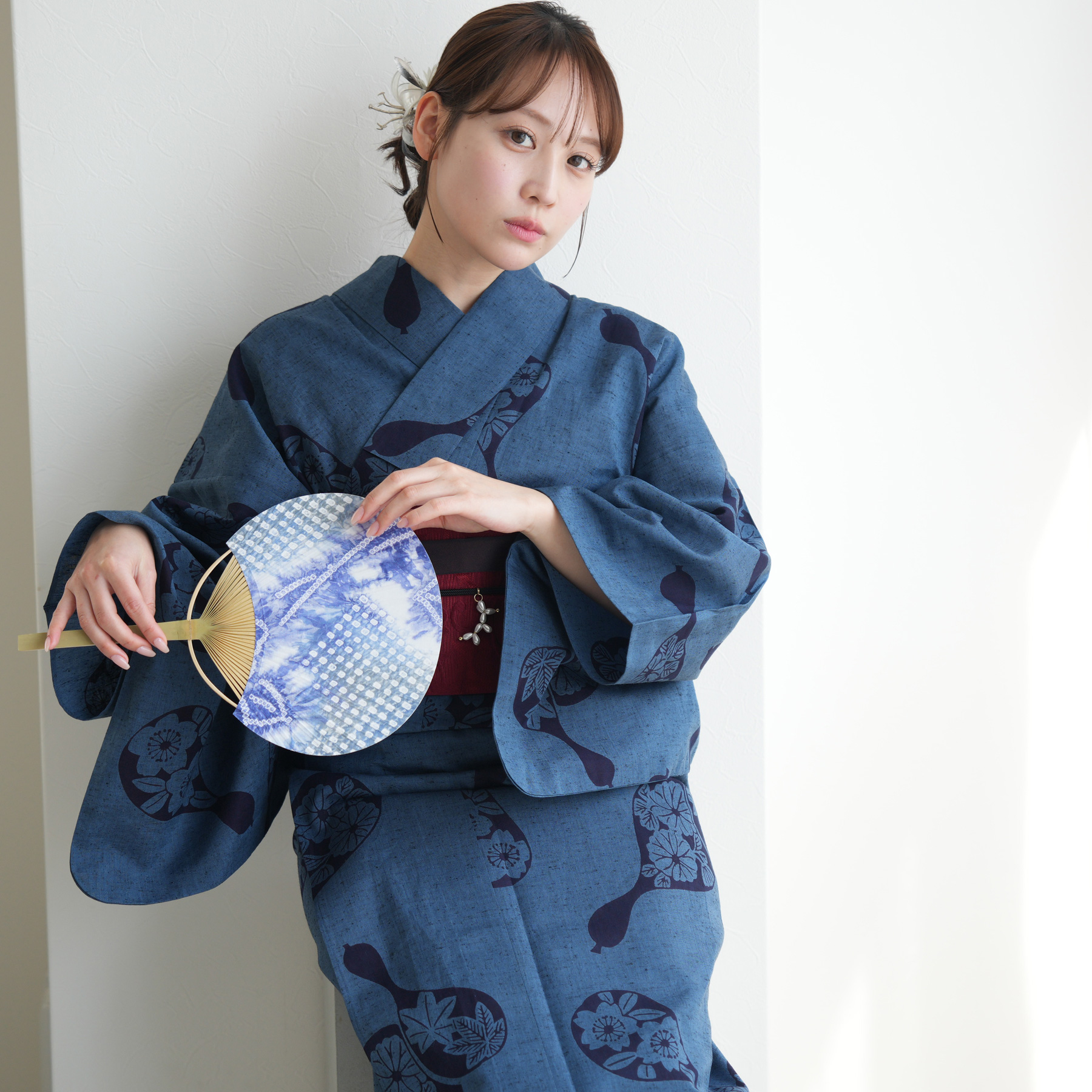 utatane 注染工房 日本製小幅生地使用 浴衣と帯のセット　日本製浴衣 楽天市場】【30％OFF】【utatane×注染工房 日本製小幅生地使用