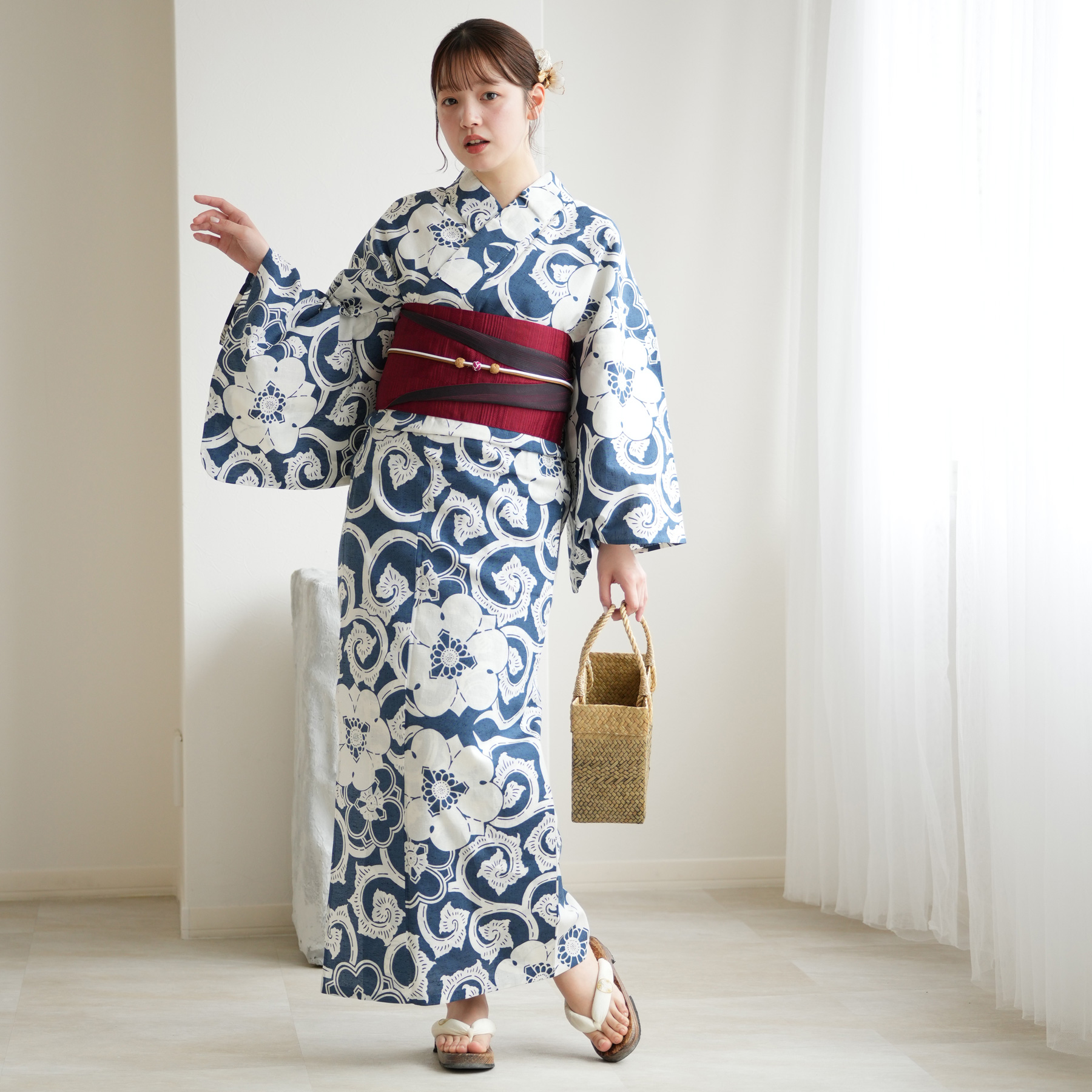 utatane 浴衣 レディース セット utatane×注染工房 浴衣3点セット 赤坂