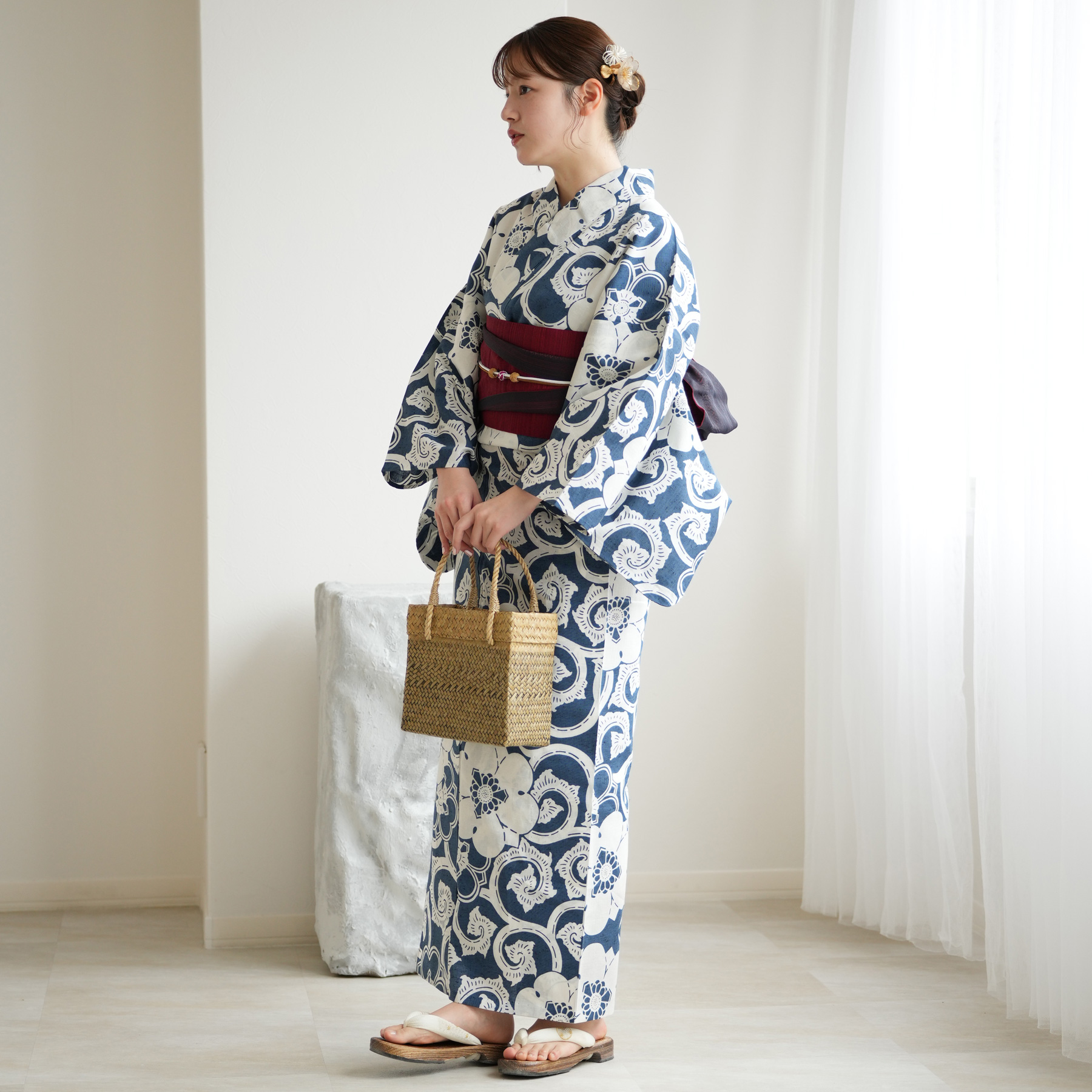 utatane 浴衣 レディース セット utatane×注染工房 浴衣3点セット 赤坂