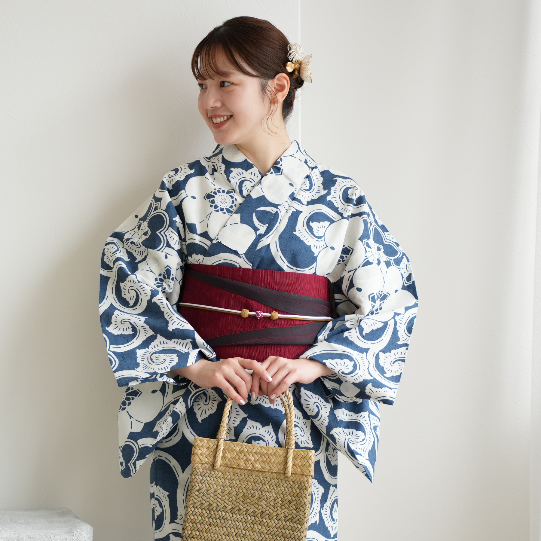 utatane 浴衣 レディース セット utatane×注染工房 浴衣3点セット 赤坂