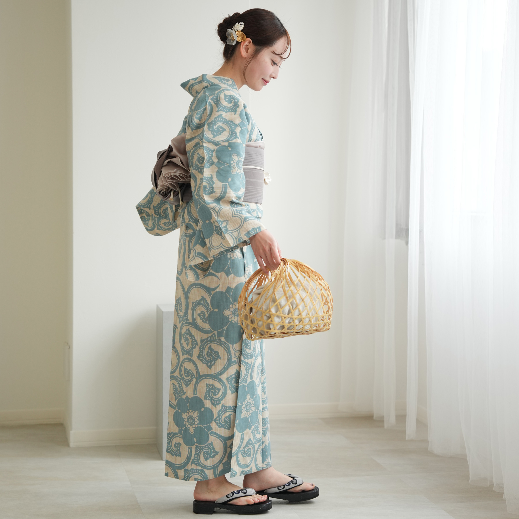 utatane 浴衣 レディース セット utatane×注染工房 浴衣3点セット 先