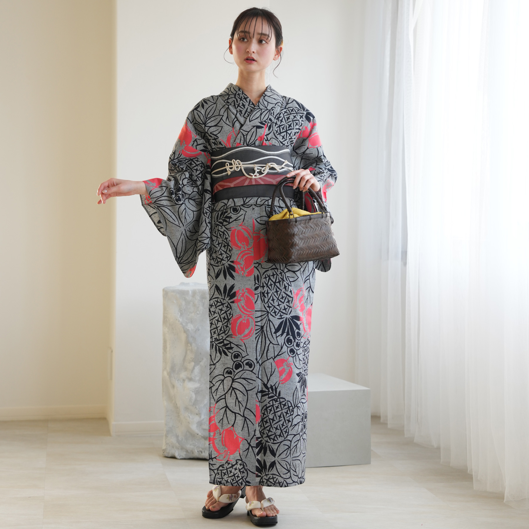 utatane 浴衣 レディース セット utatane×注染工房 浴衣3点セット 赤坂