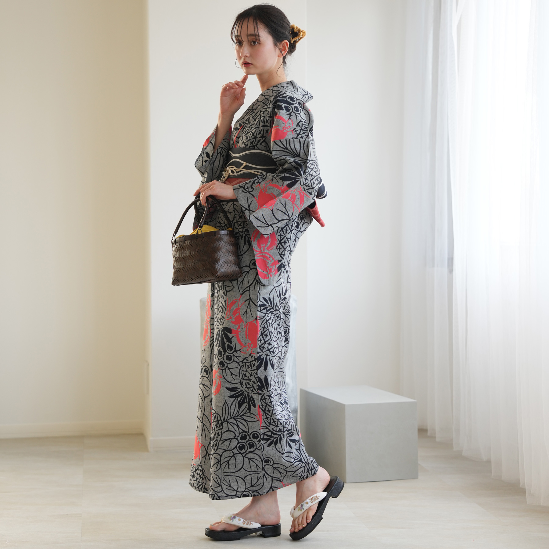 utatane 浴衣 レディース セット utatane×注染工房 浴衣3点セット 赤坂