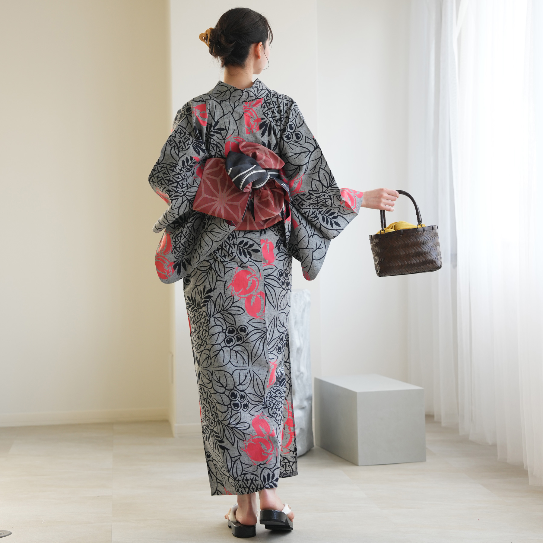 utatane 浴衣 レディース セット utatane×注染工房 浴衣3点セット 赤坂