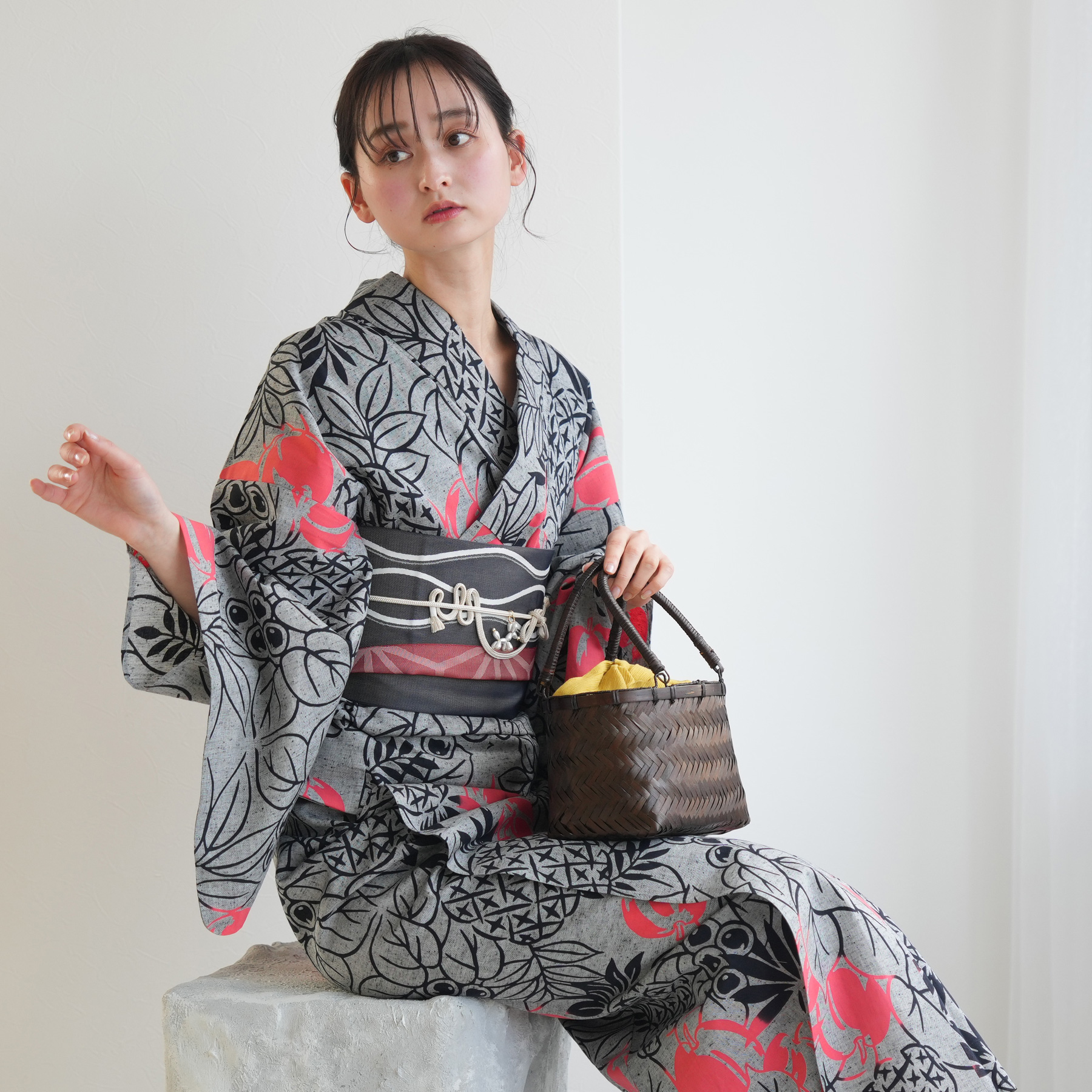 utatane 浴衣 レディース セット utatane×注染工房 浴衣3点セット 赤坂
