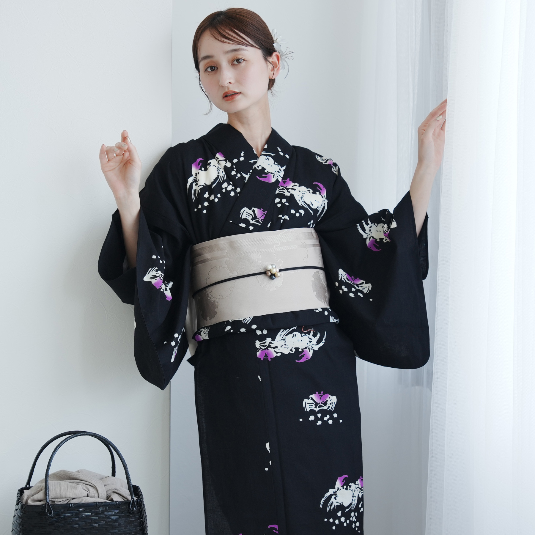 utatane 浴衣 レディース セット utatane×注染工房 浴衣3点セット 赤坂