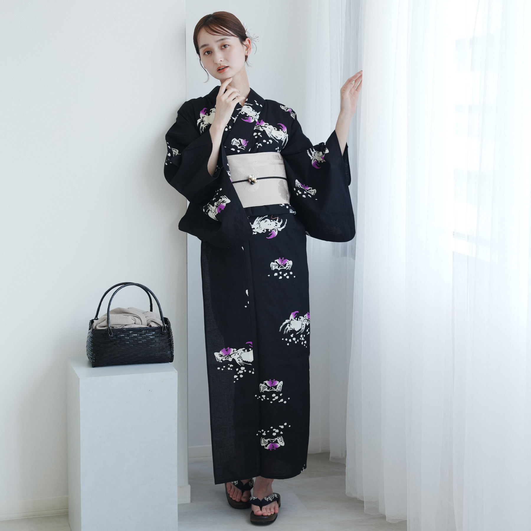 utatane 浴衣 レディース セット utatane×注染工房 浴衣3点セット 赤坂