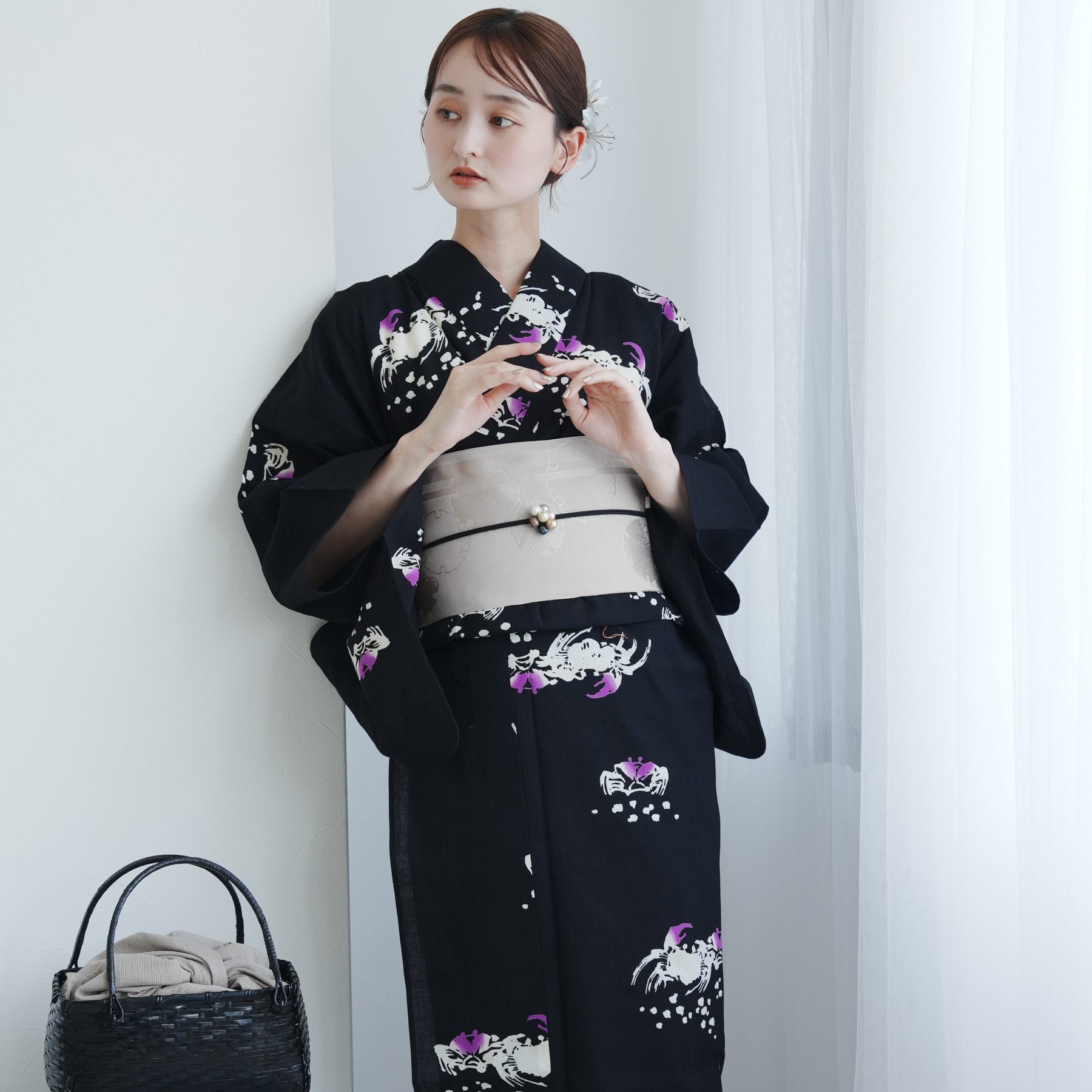 utatane 浴衣 レディース セット utatane×注染工房 浴衣3点セット 赤坂