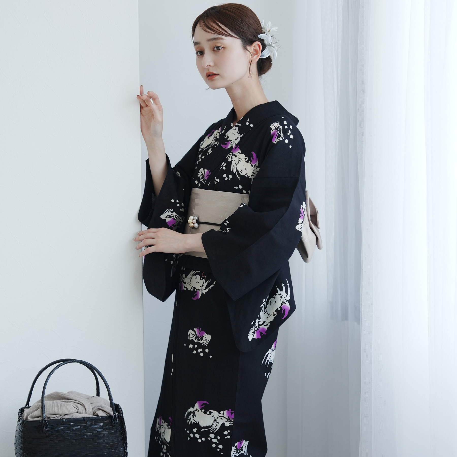 utatane 浴衣 レディース セット utatane×注染工房 浴衣3点セット 赤坂