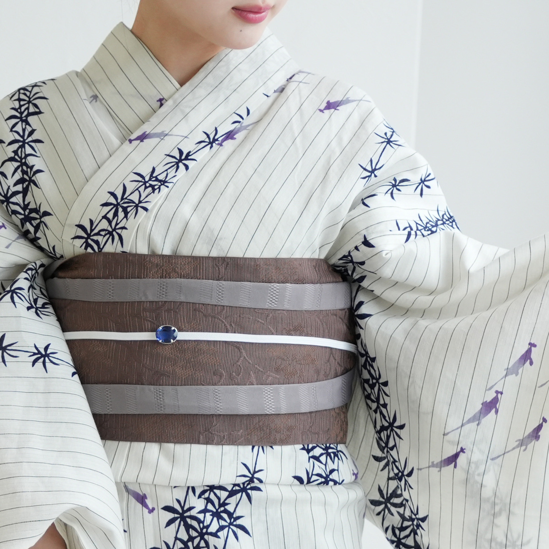 utatane 浴衣 レディース セット utatane×注染工房 浴衣3点セット 等間