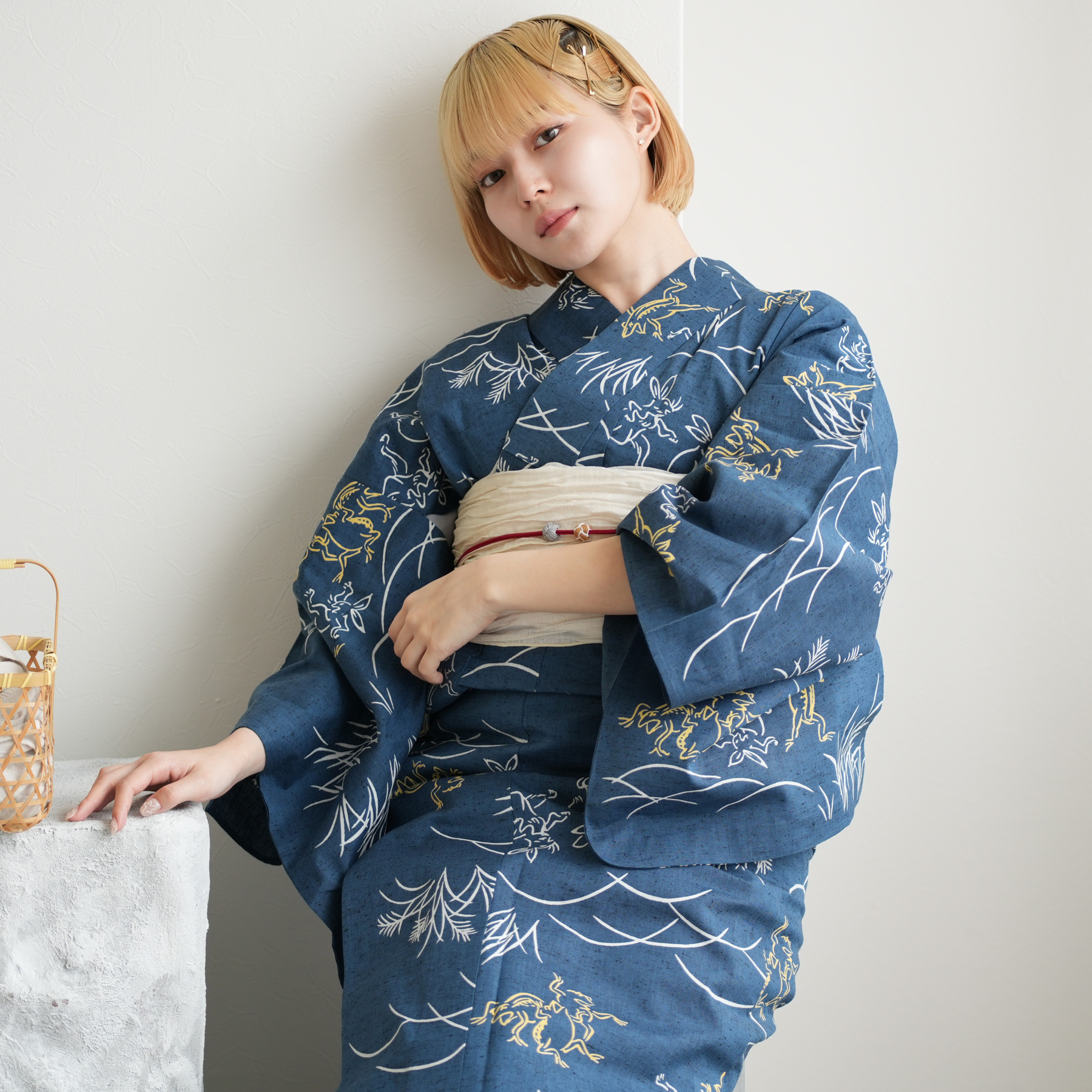 utatane 浴衣 レディース セット utatane×注染工房 浴衣3点セット 赤坂