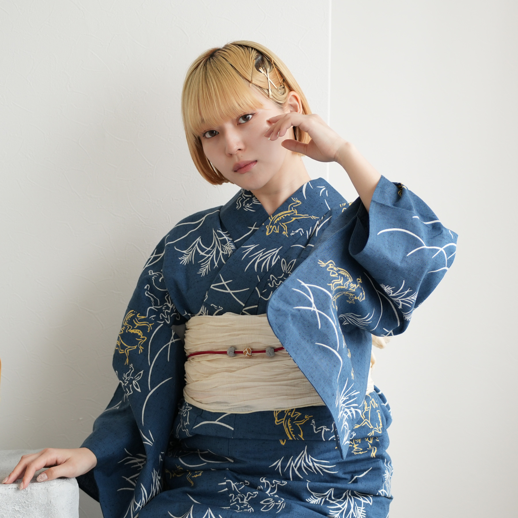 utatane 浴衣 レディース セット utatane×注染工房 浴衣3点セット 赤坂