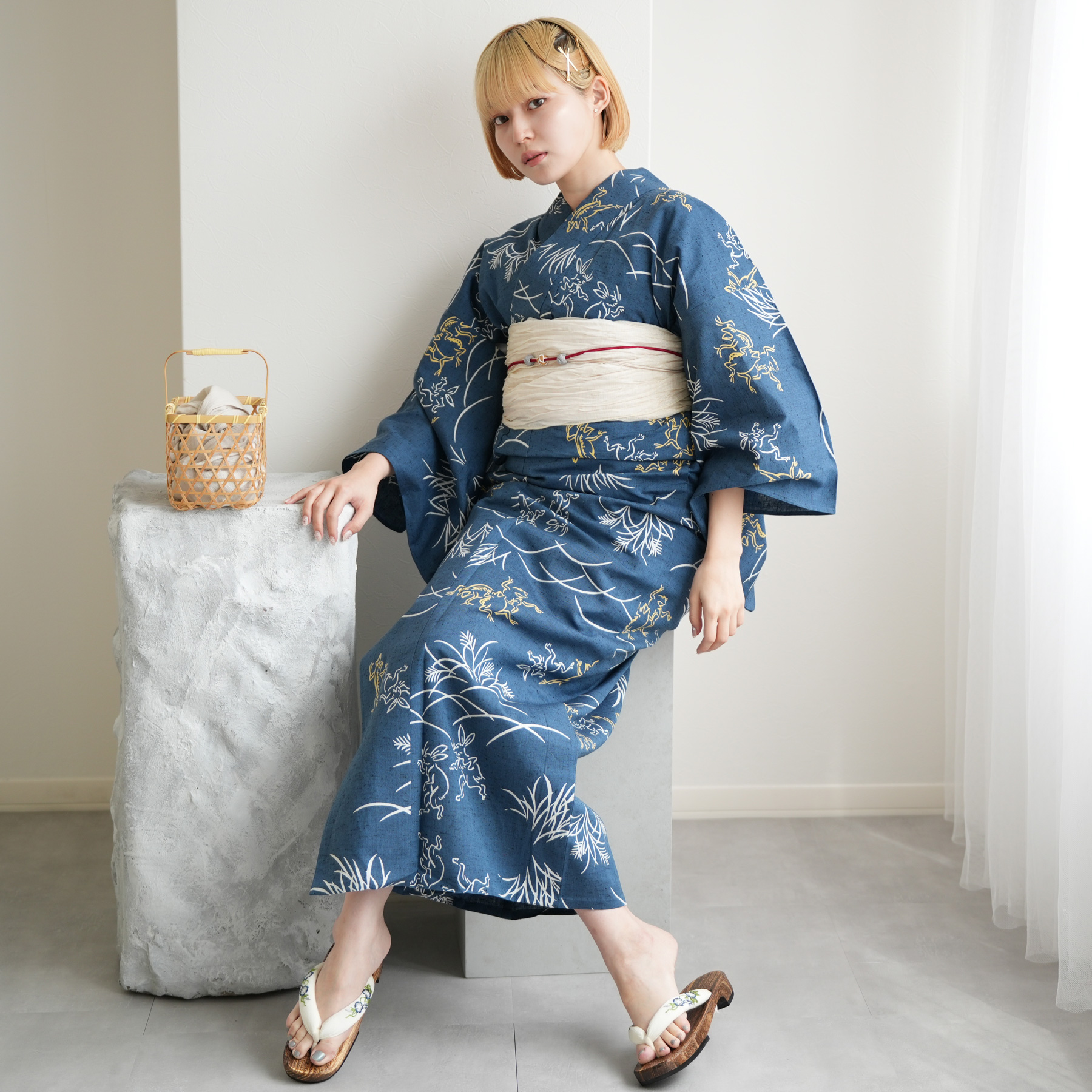 utatane 浴衣 レディース セット utatane×注染工房 浴衣3点セット 赤坂