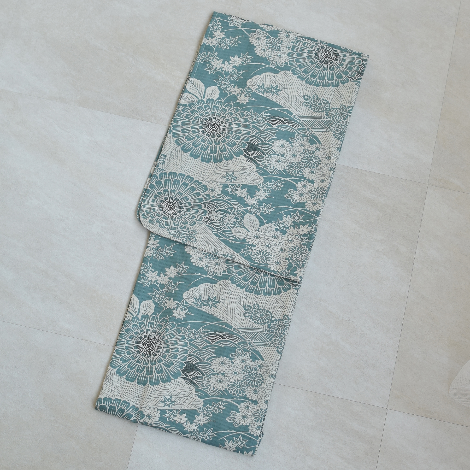 浴衣 レディース セット ひよこ商店 高級変わり織 浴衣3点セット 青碧