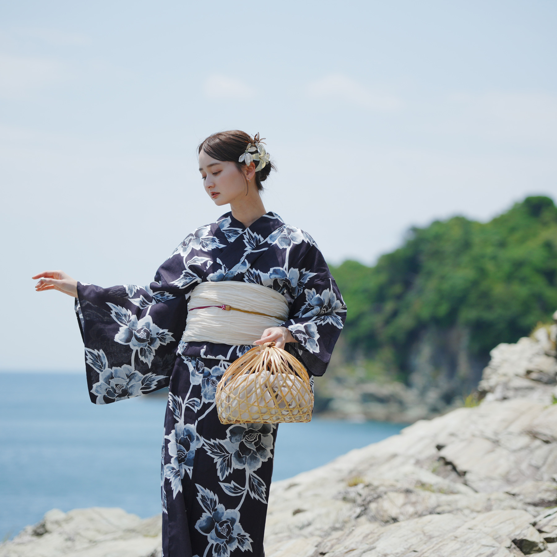 【福袋セール】 浴衣 utatane レディース 浴衣3点セット 高級変わり織 セット 着物・浴衣
