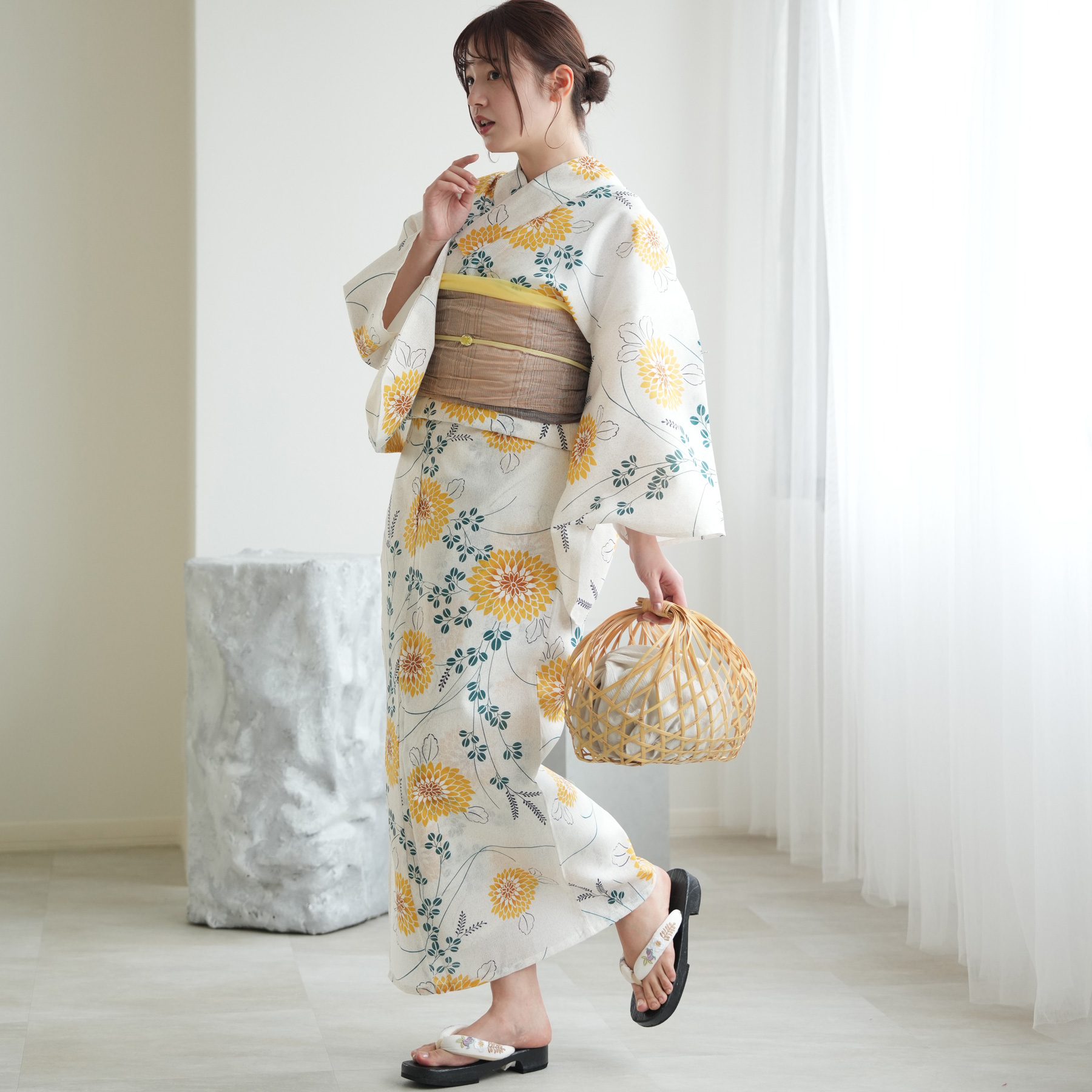utatane 浴衣 レディース セット 高級変わり織 浴衣3点セット