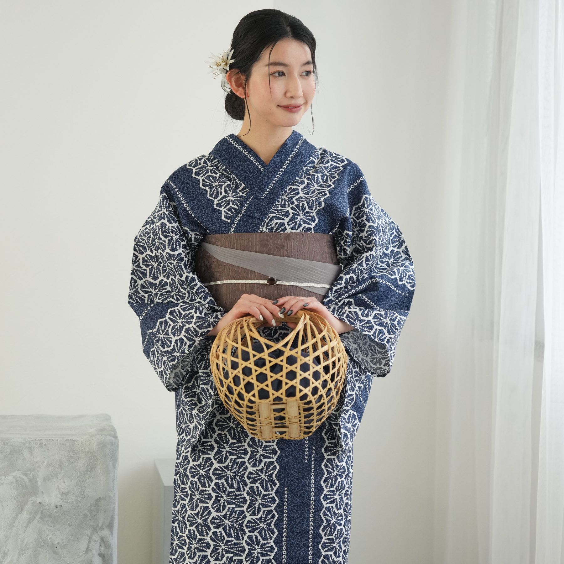 utatane 浴衣 レディース セット 高級変わり織 浴衣3点セット
