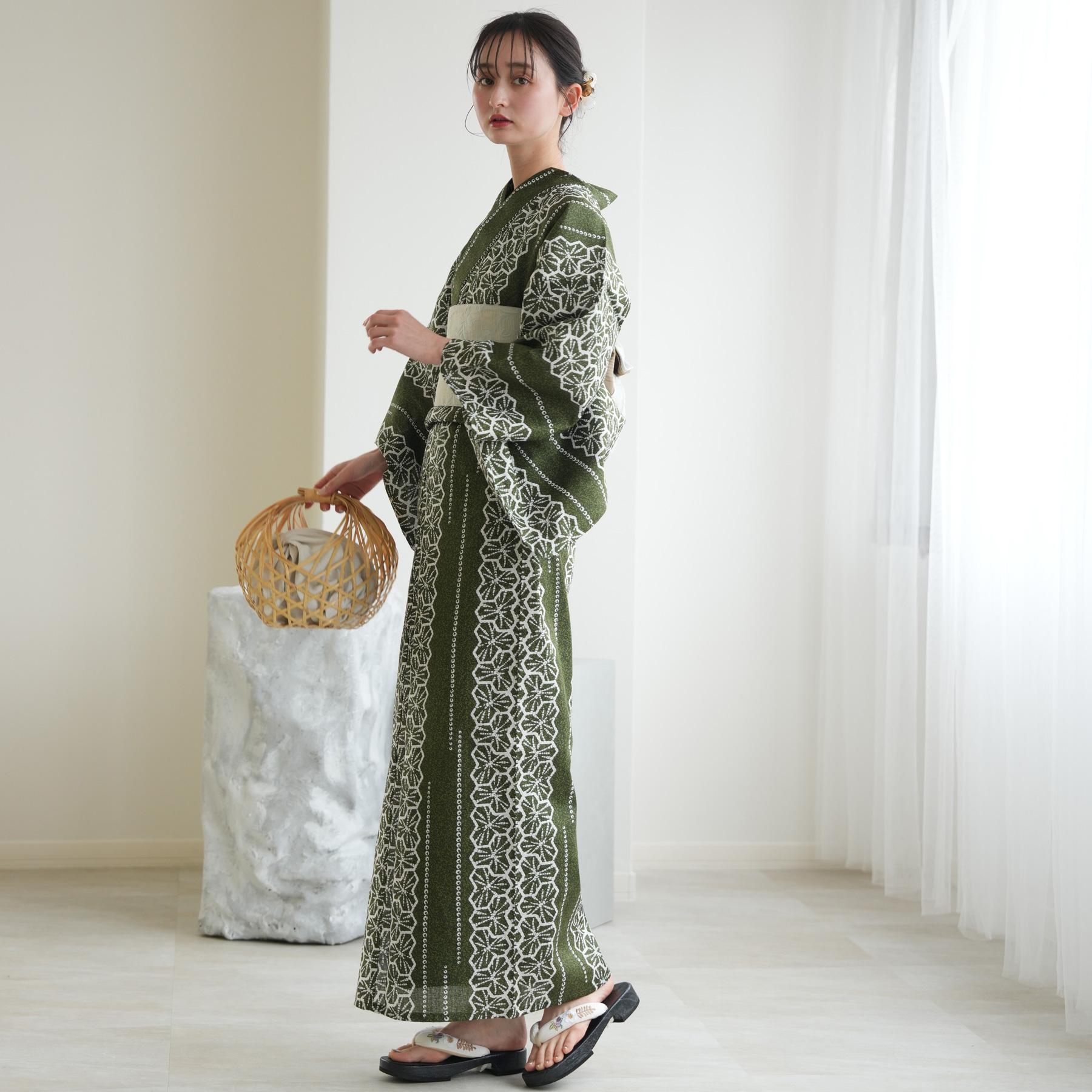 utatane 浴衣 レディース セット 高級変わり織 浴衣3点セット