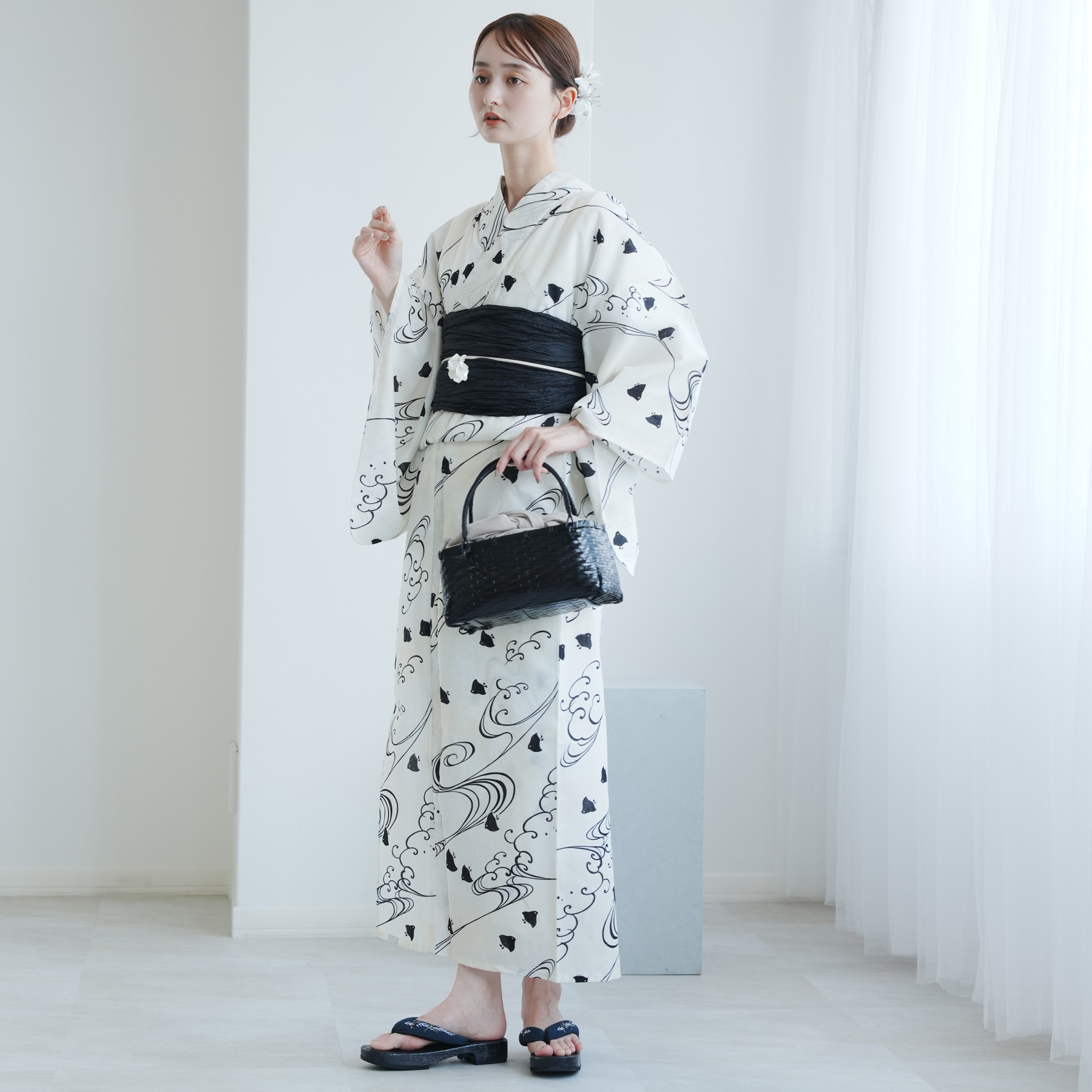 utatane うたたね　浴衣　フリーサイズ　帯セット utatane｜浴衣 セット レディース 浴衣セット 大人 3点セット