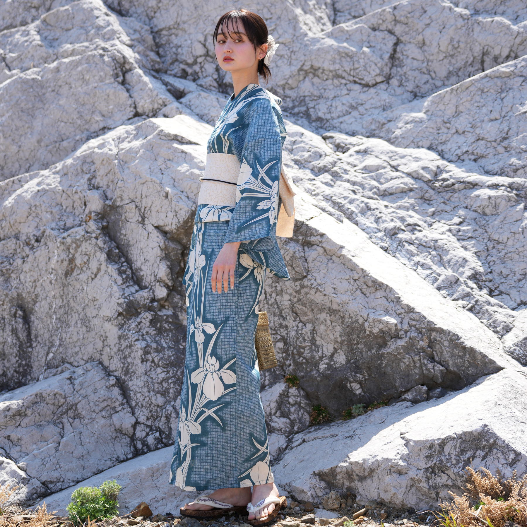 utatane 浴衣 レディース セット 高級変わり織 浴衣3点セット 鈍